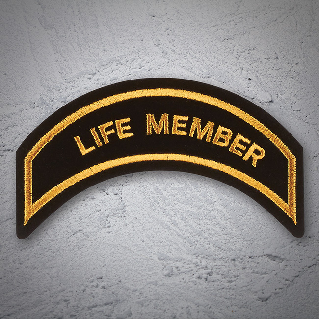 Genuine HARLEY DAVIDSON 5 inch HOG LIFE MEMBER ROCKER PATCH NEW