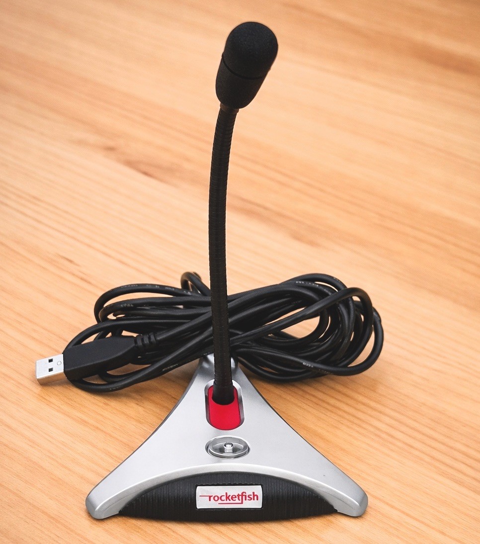 Rocketfish RF-USBMIC USB Desktop Microphone Gooseneck PC Audio Input