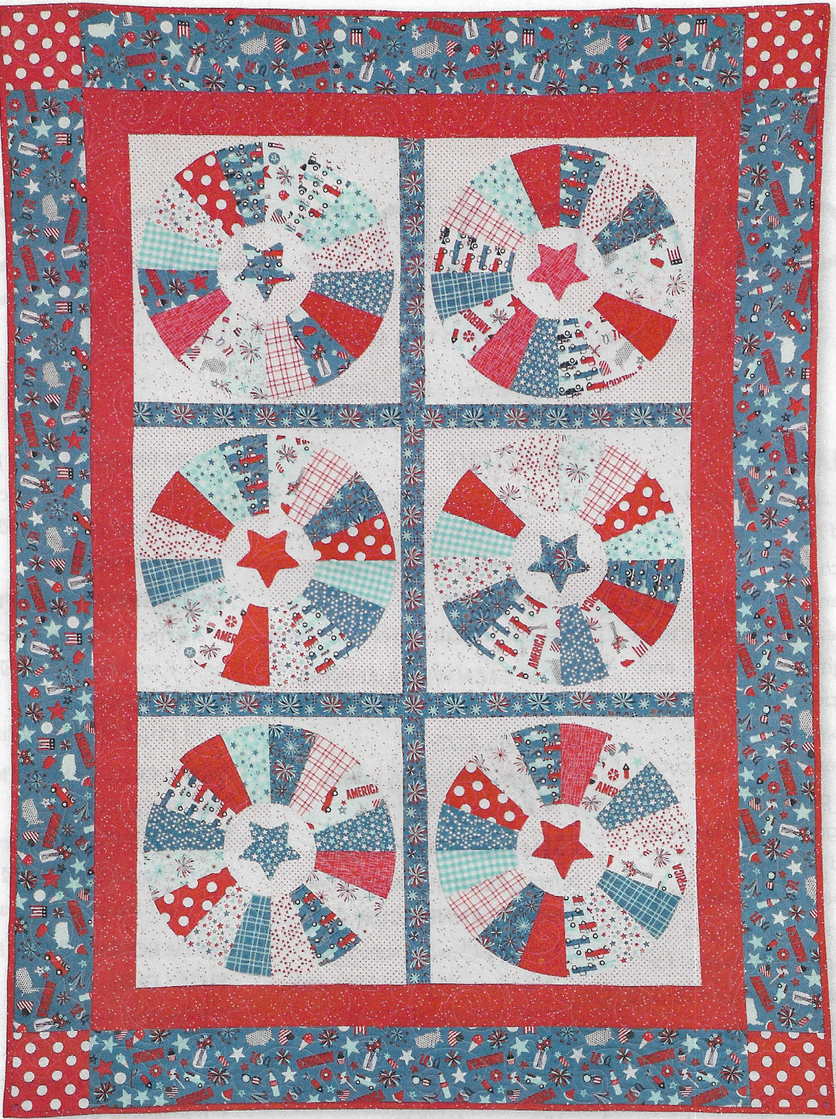 American Wheels Quilt quilting pattern instructions