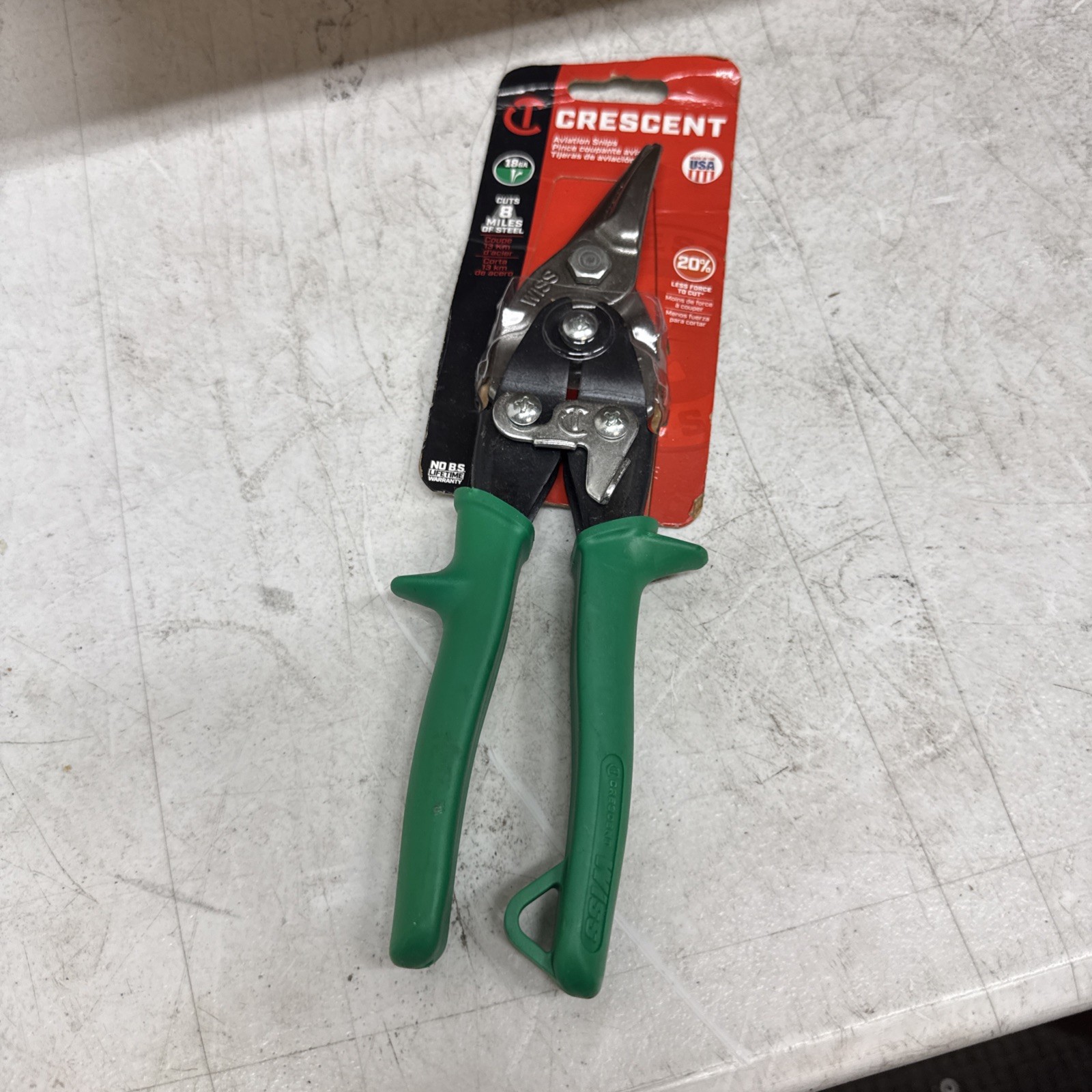 Wiss M2R Metalmaster Aviation Snip, cuts Right to Left, Green, 248mm