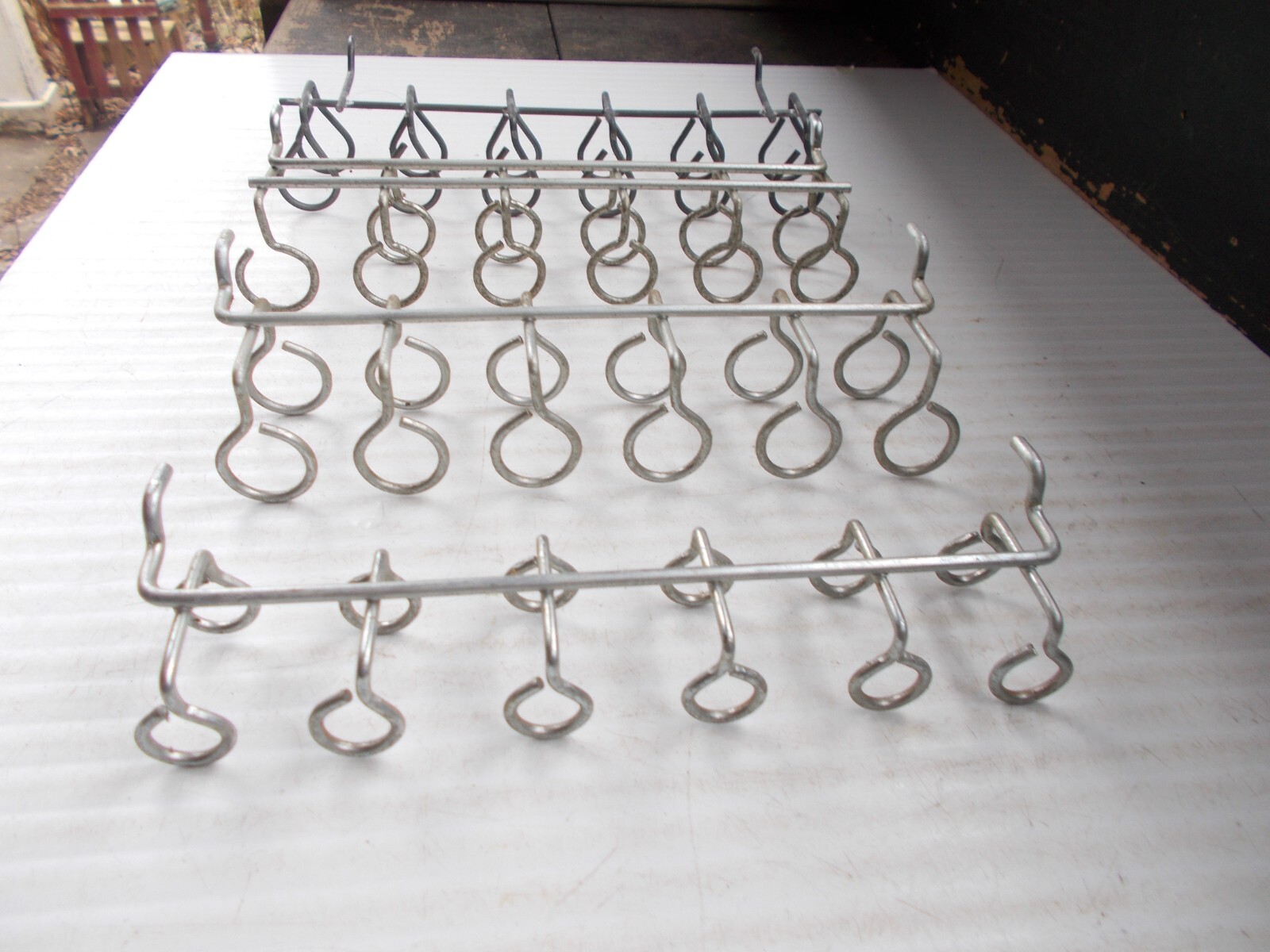 Vtg Set of 4 Pegboard Multi Tool Utility Hook Accessory Holders