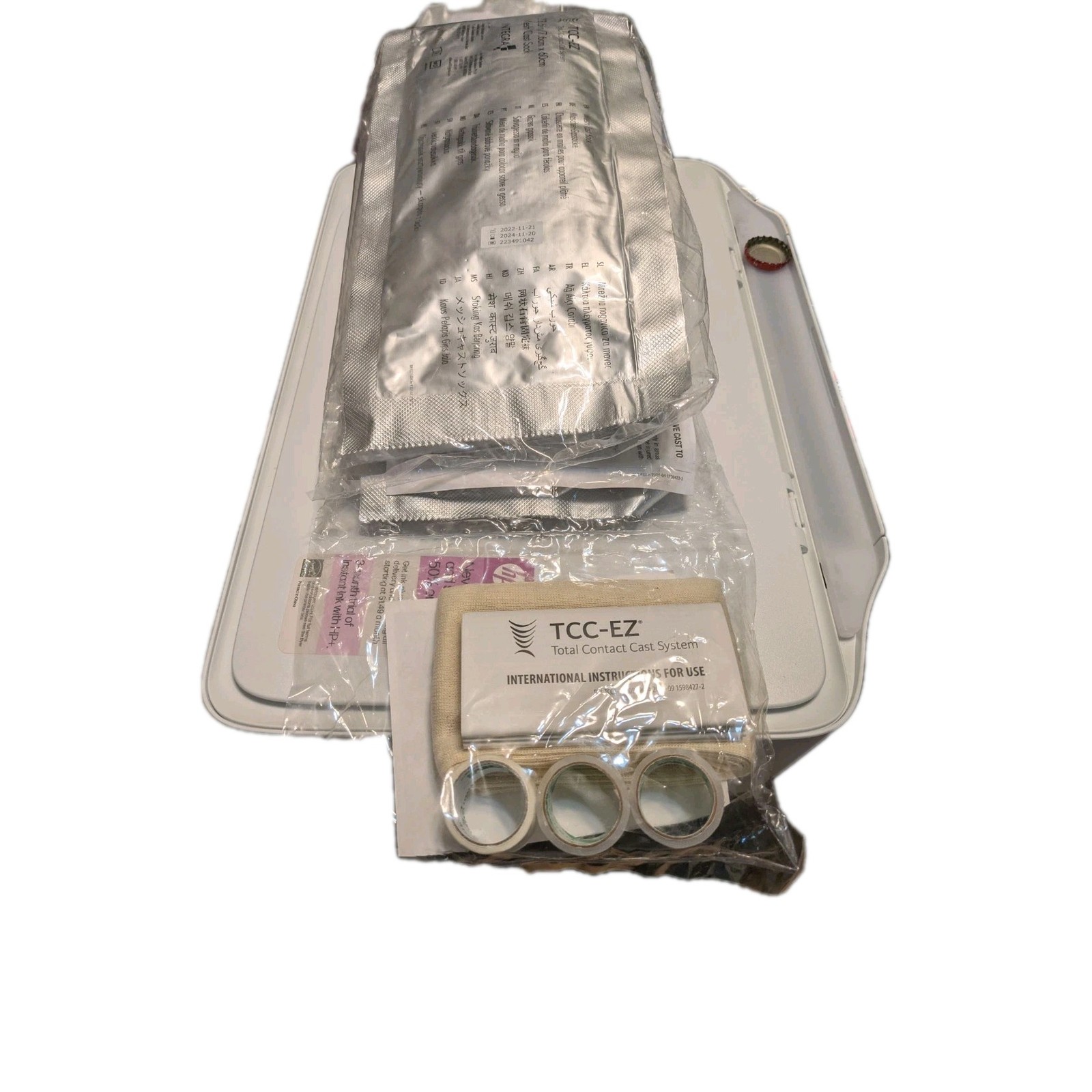 TCC-EZ Total Contact Cast System Immobilization Cotton Leg Cast Kit White CE