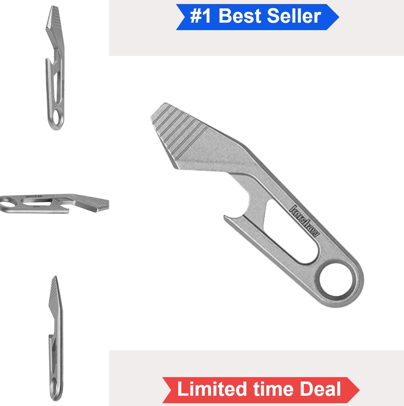 Stainless Steel Multi-Tool Bottle Opener Pry Bar Flathead Screwdriver Keychain