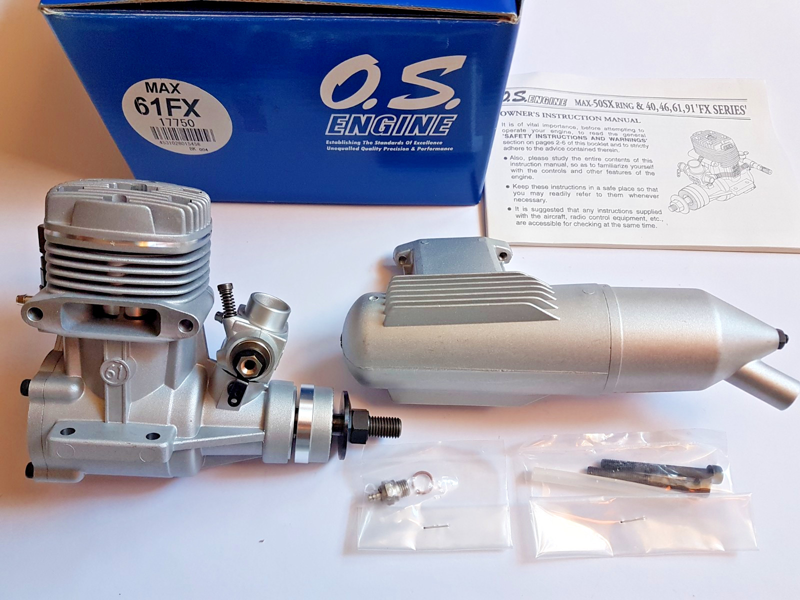 O.S. MAX 61 FX #17750 Two Stroke RC Airplane Engine NIB