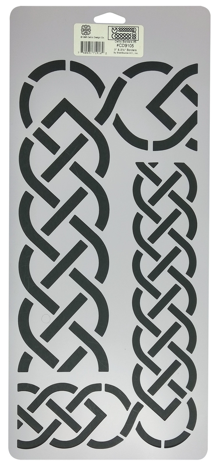 Celtic Quilt Patterns Border Quilting Stencil Knot Design 3" and 2.5" Template