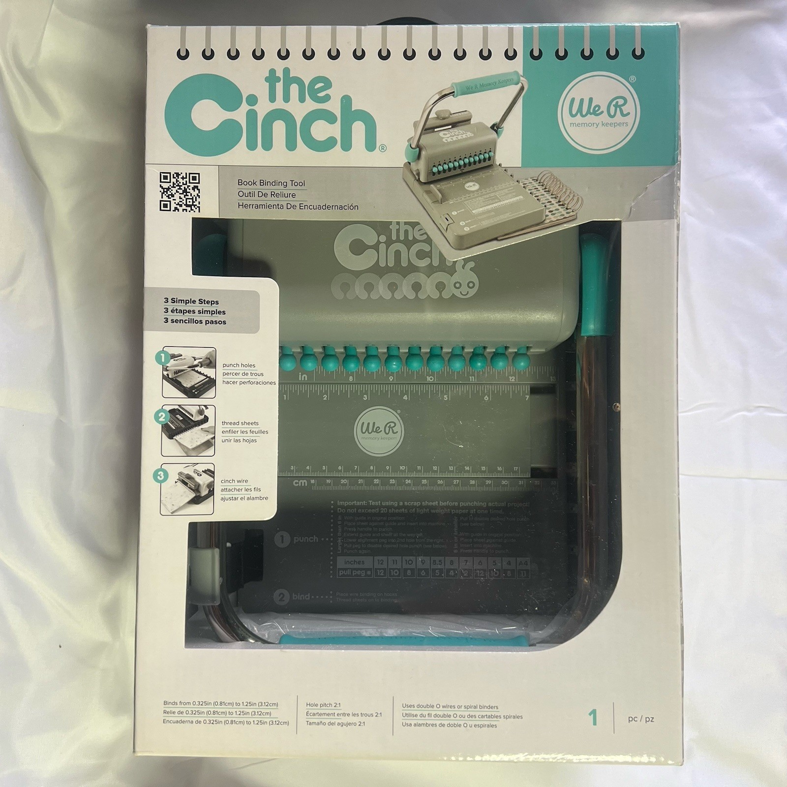 The Cinch Book Binding Tool We R Memory Keepers Crafting Machine NEW IN BOX!
