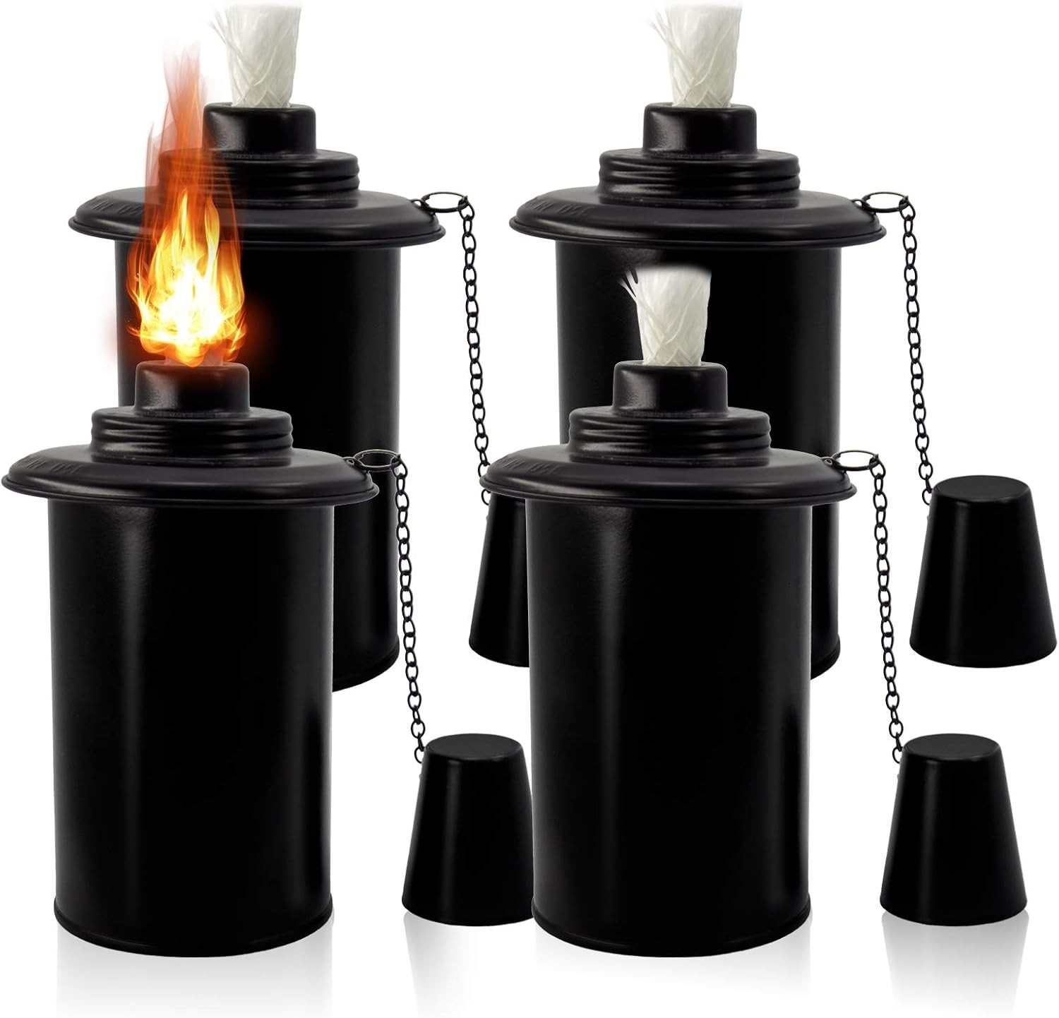 12oz Torch Replacement Canisters, Bamboo Lantern Refillable Torches, Decorati...