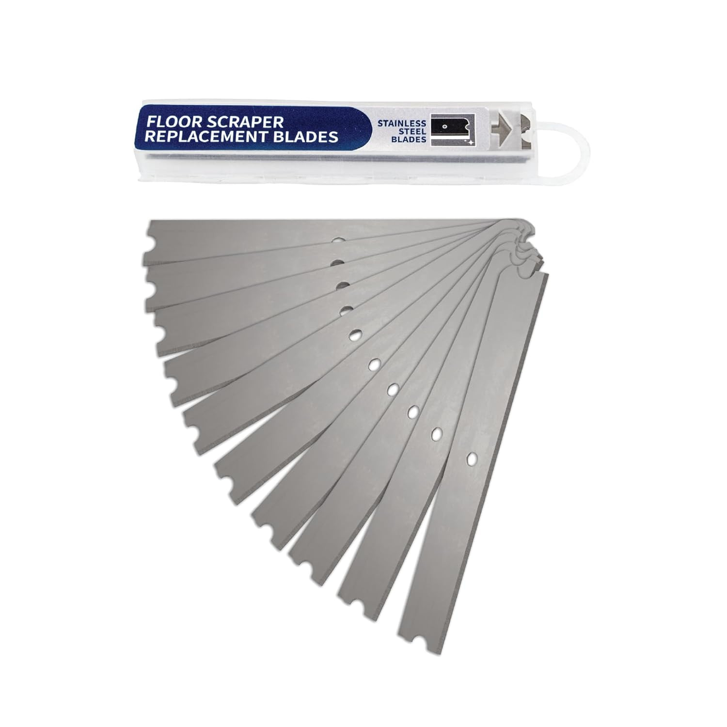 4” Professional Floor Scraper Replacement Blades, 10 Pack, Dual-Sided Adhesive C