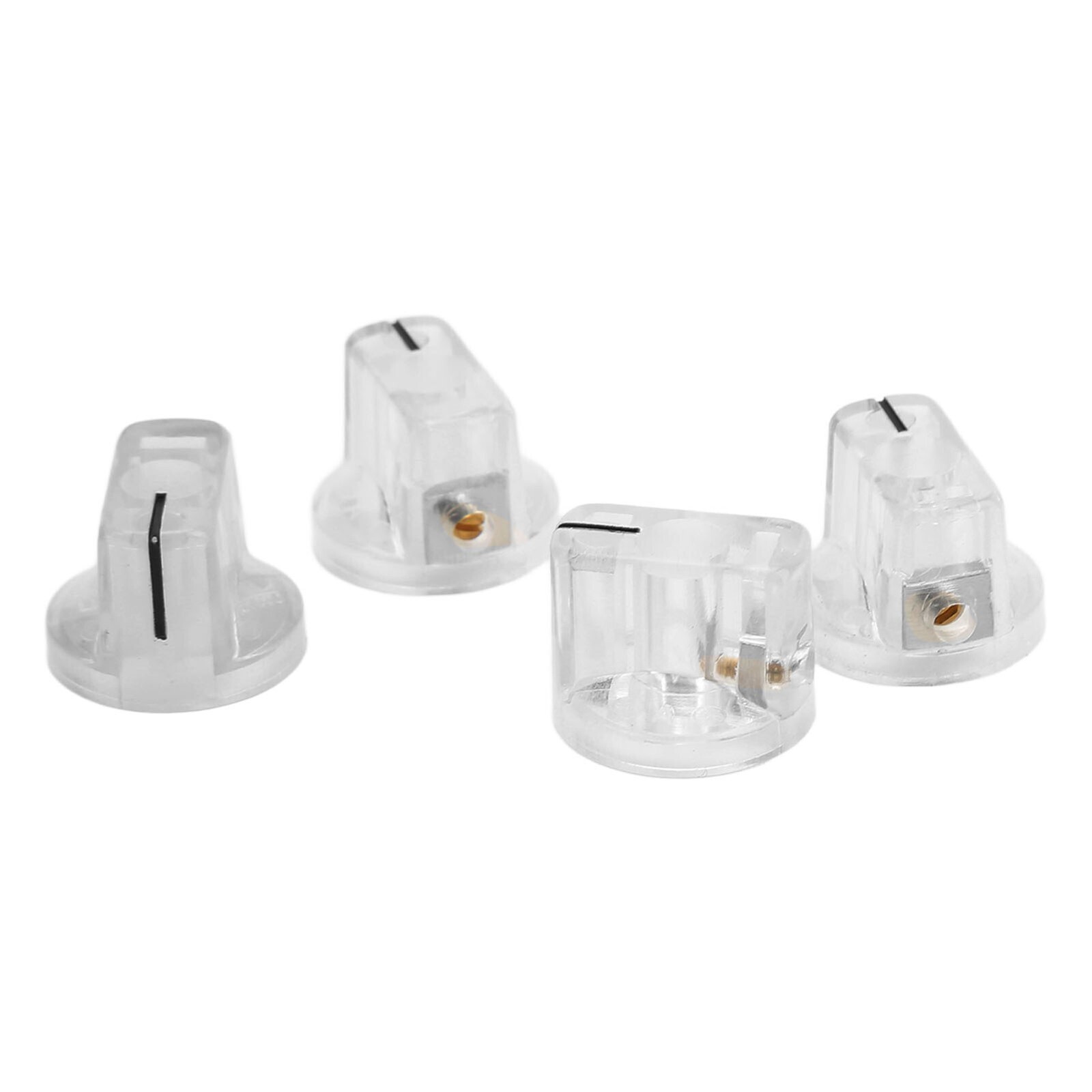 4Pcs Effect Pedal Knob Slot Design Transparent Plastic Easy Control Instrument