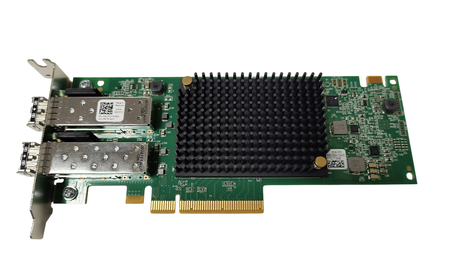 Dell 4VDY3 Emulex LPE35002 Dual Port 32Gb HBA HH Bracket With SFPs