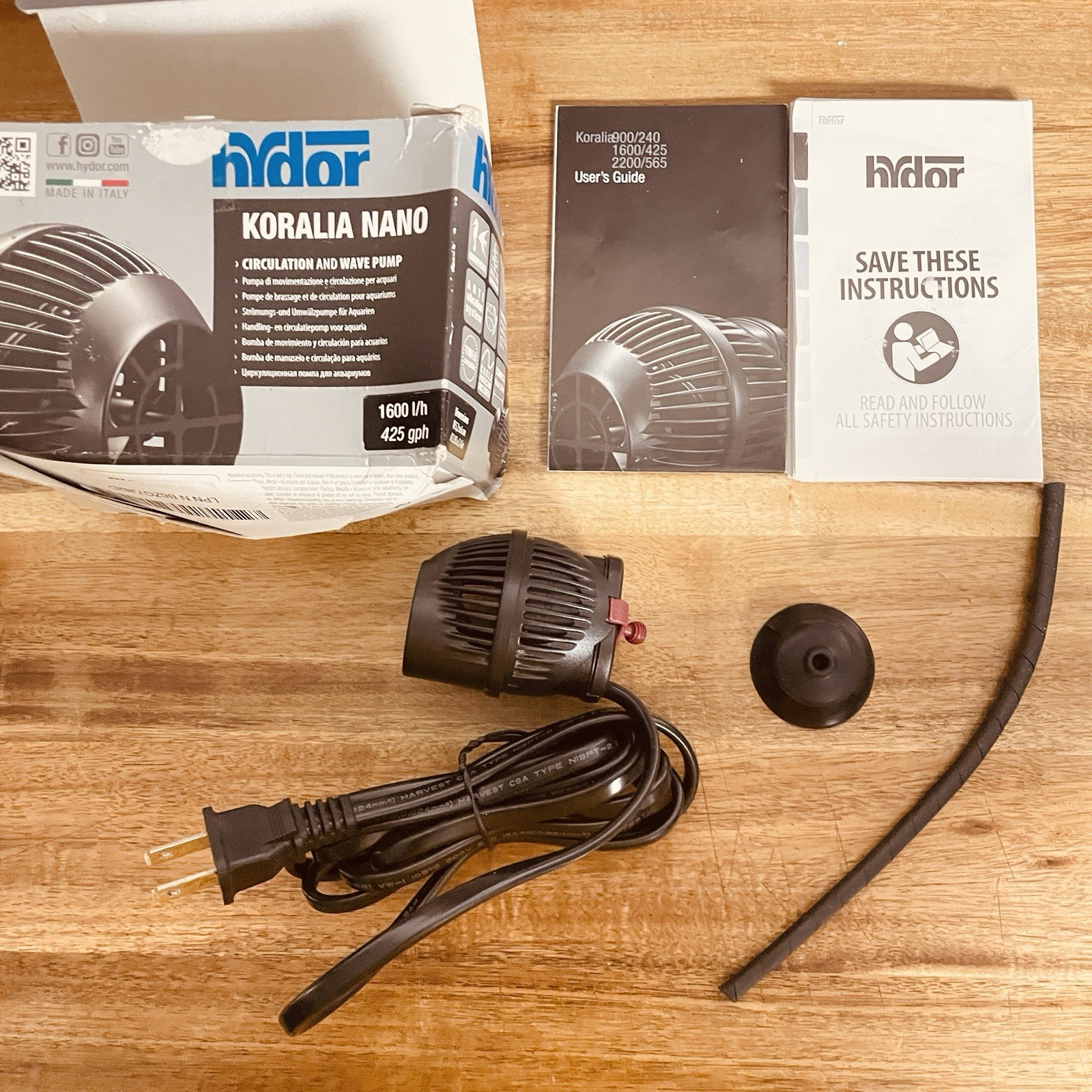 HYDOR KORALIA 425 NANO AQUARIUM CIRC PUMP POWERHEAD 425 GPH, Barely Use