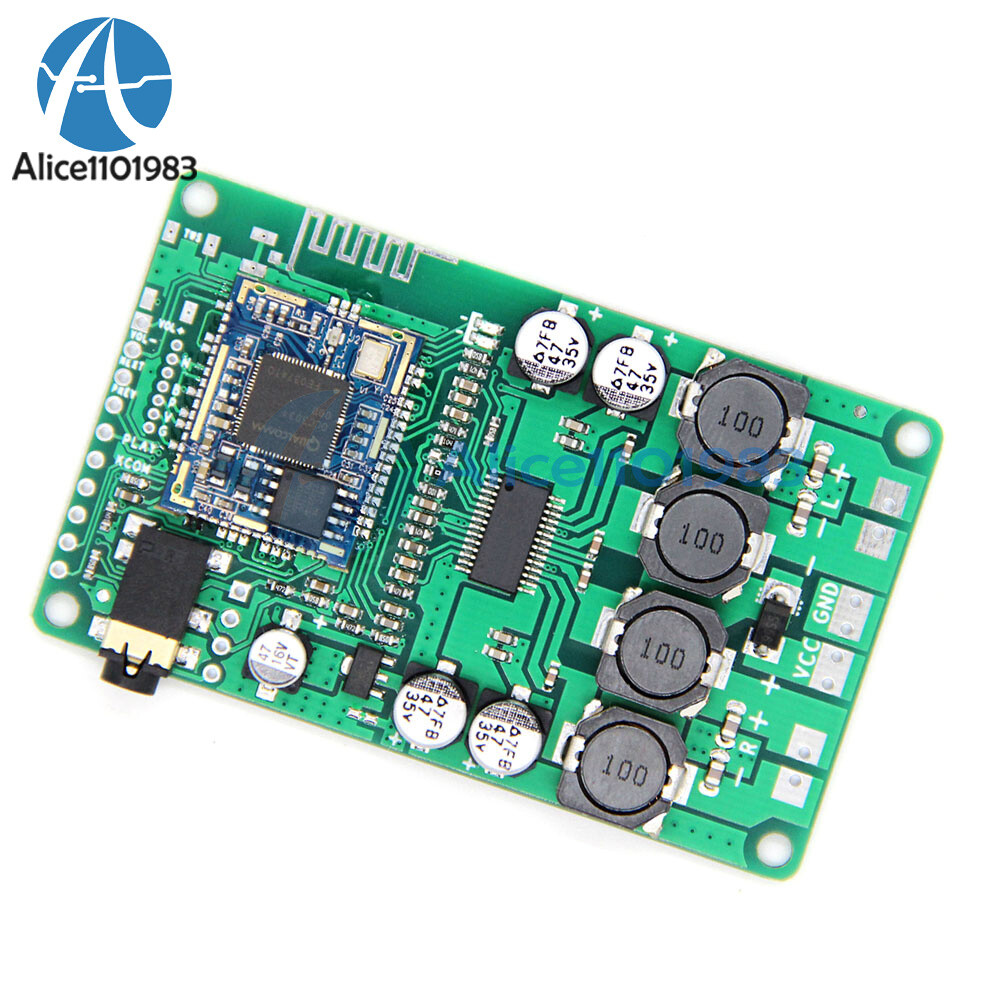 AUX Audio Bluetooth 5.0  APTXHD Power Amplifier Board 2x10W/15W QCC3031/3034 Kit