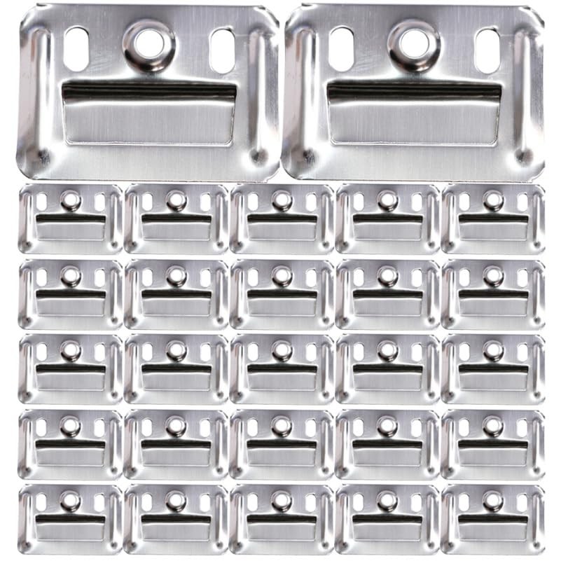 100 PCS Wall Buckle Interlocking Hanging Bracket Stainless Steel Couch Clips