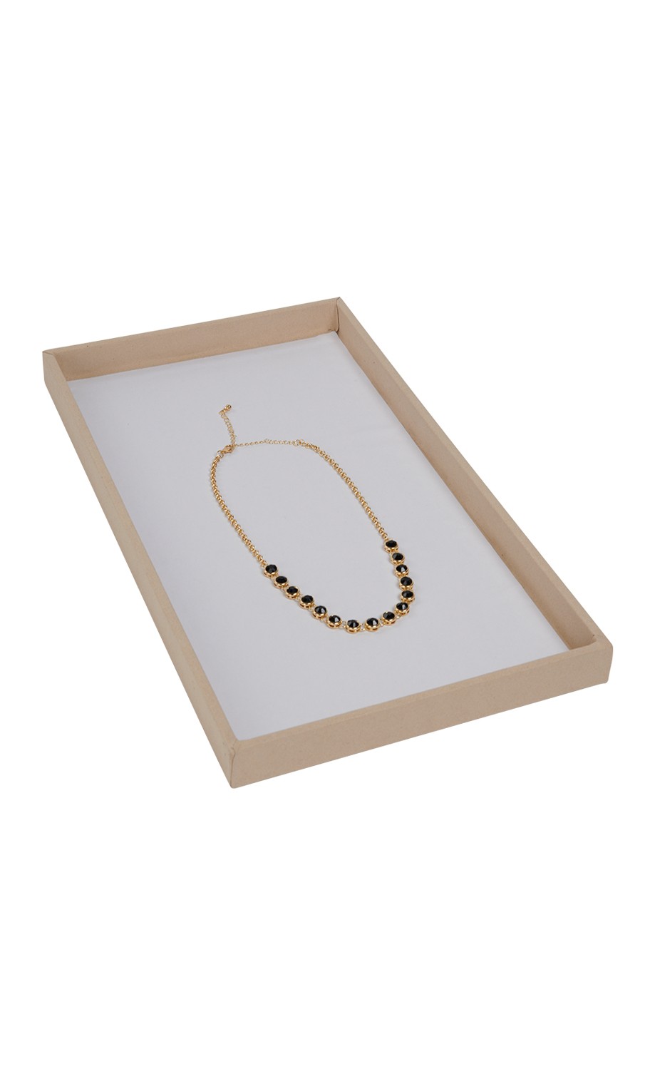 SSWBasics Large - Khaki Faux Suede Jewelry Tray
