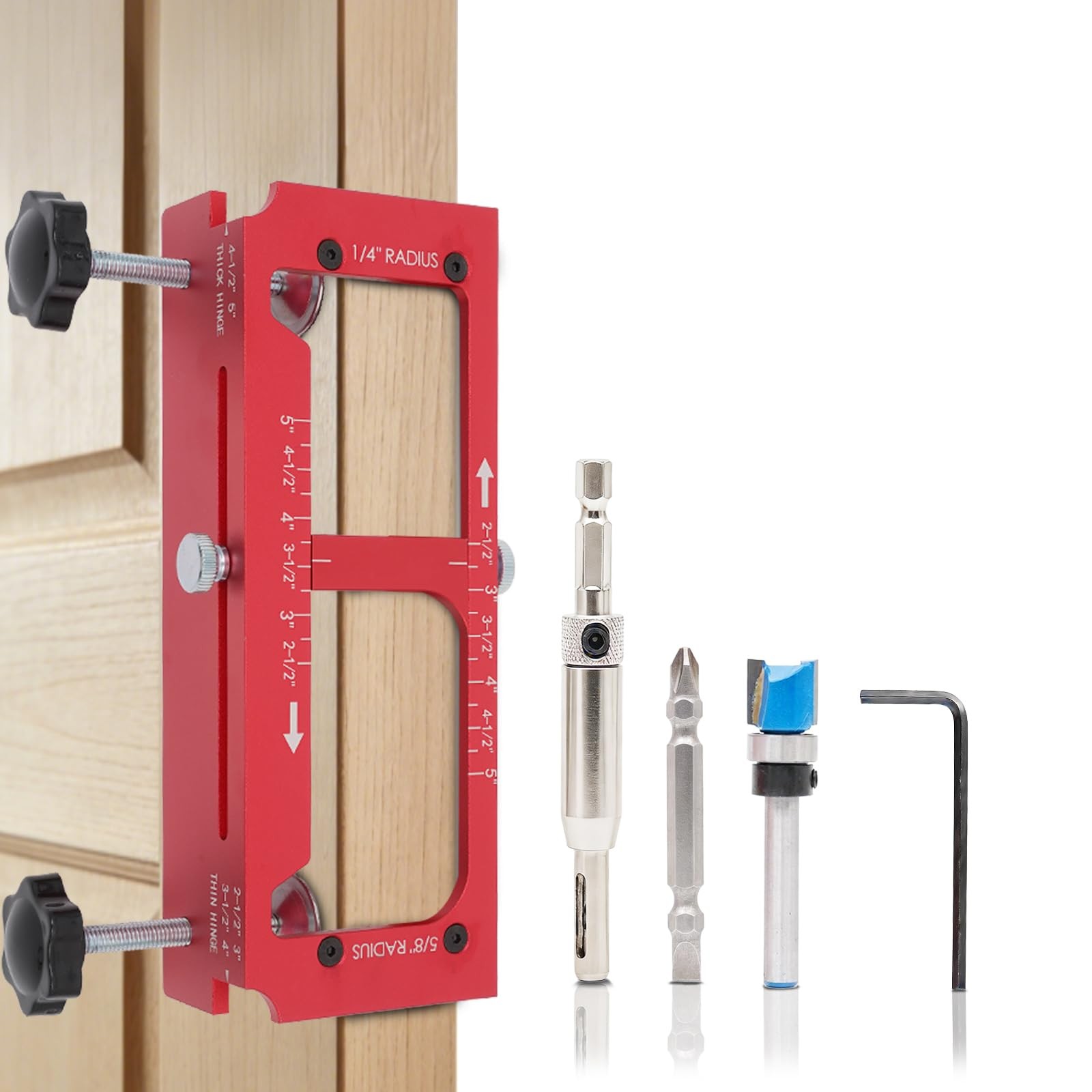 Door Hinge Cut Out Tool,Aluminum Alloy Door Installation Kit Hinge Jig.