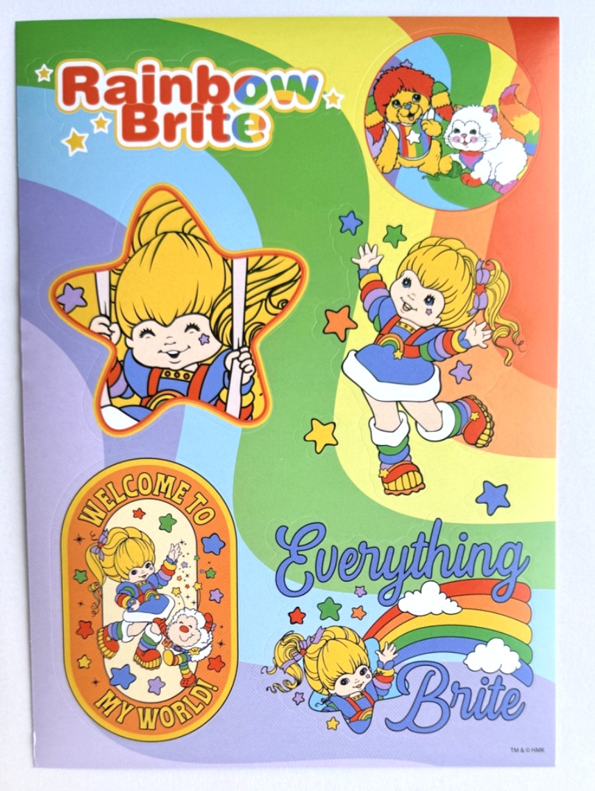 Hallmark HMK 🌈 Rainbow Brite 🌈 Sticker Sheet Puppy Kitty Everything Brite