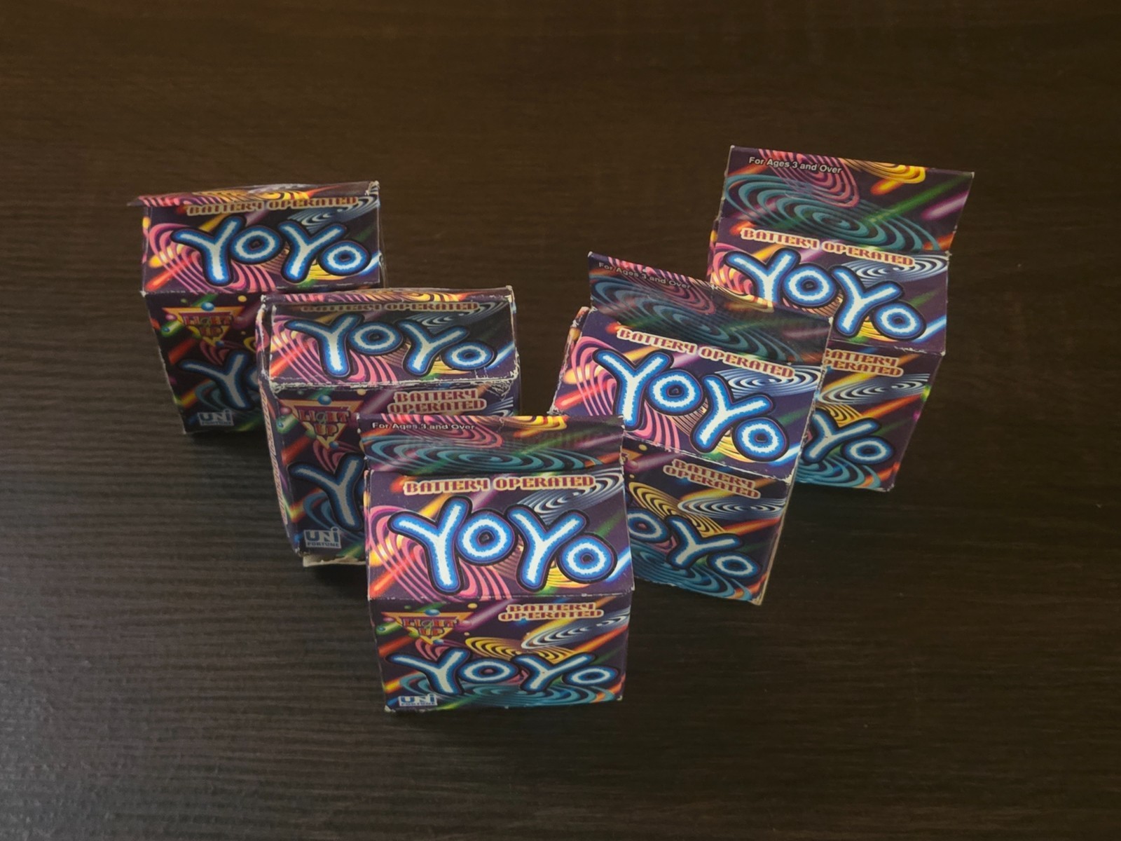 Vintage Light Up Yo-Yo Lot 5 Battery Operated Party Favors New Batteries Working
