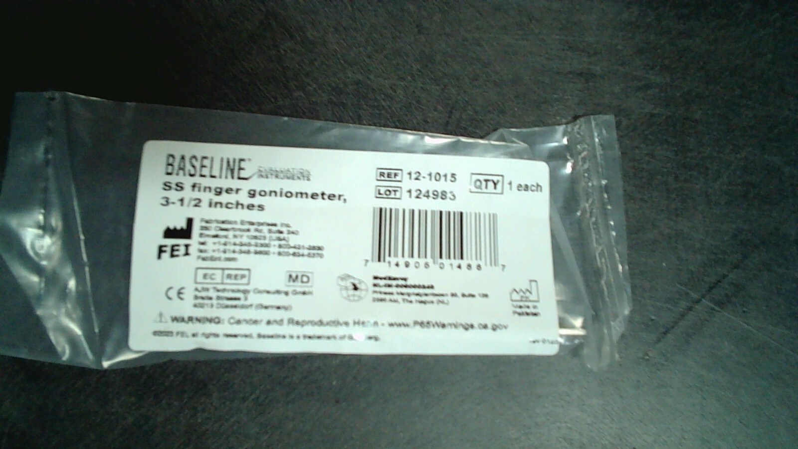 Baseline Plastic Finger Goniometer Joint Angle and Range of Motion Measurer