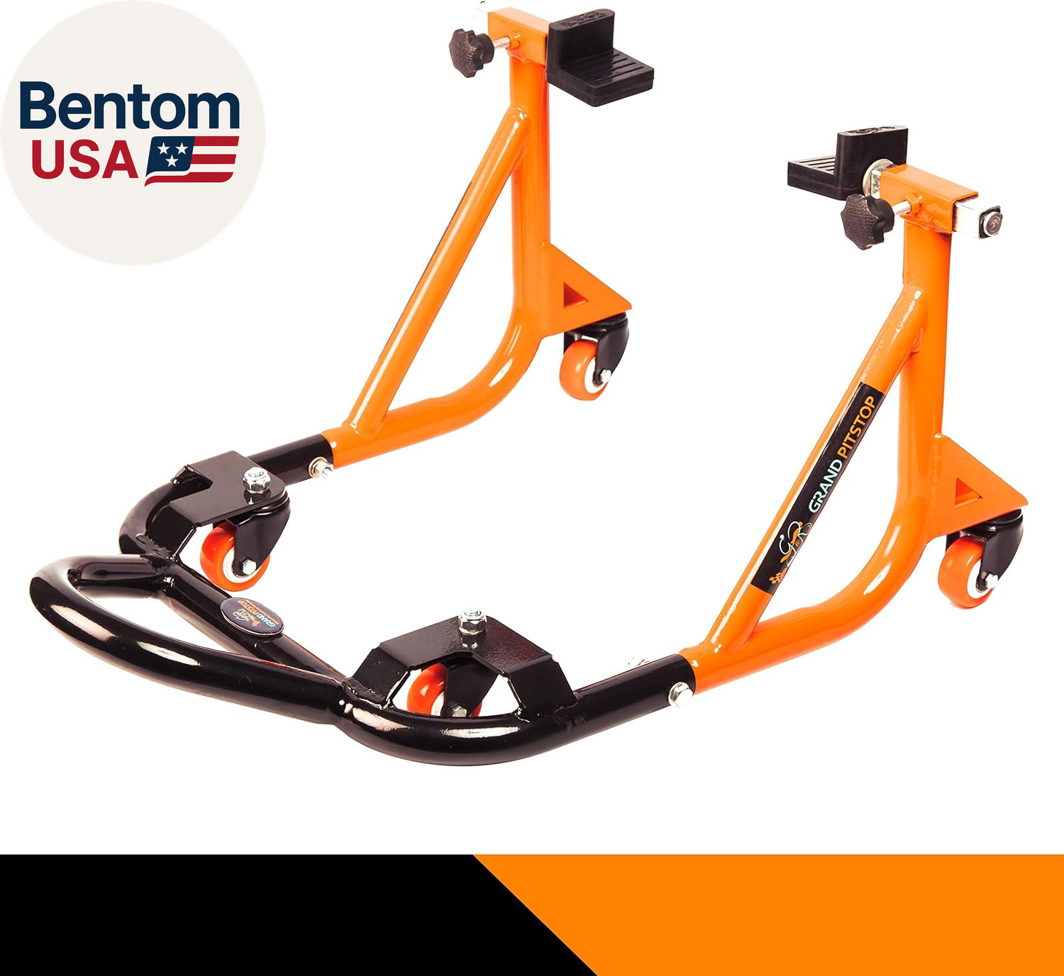 Universal Adjustable Rear Paddock Stand for Motorcycle with Swingarm Rest 360° D