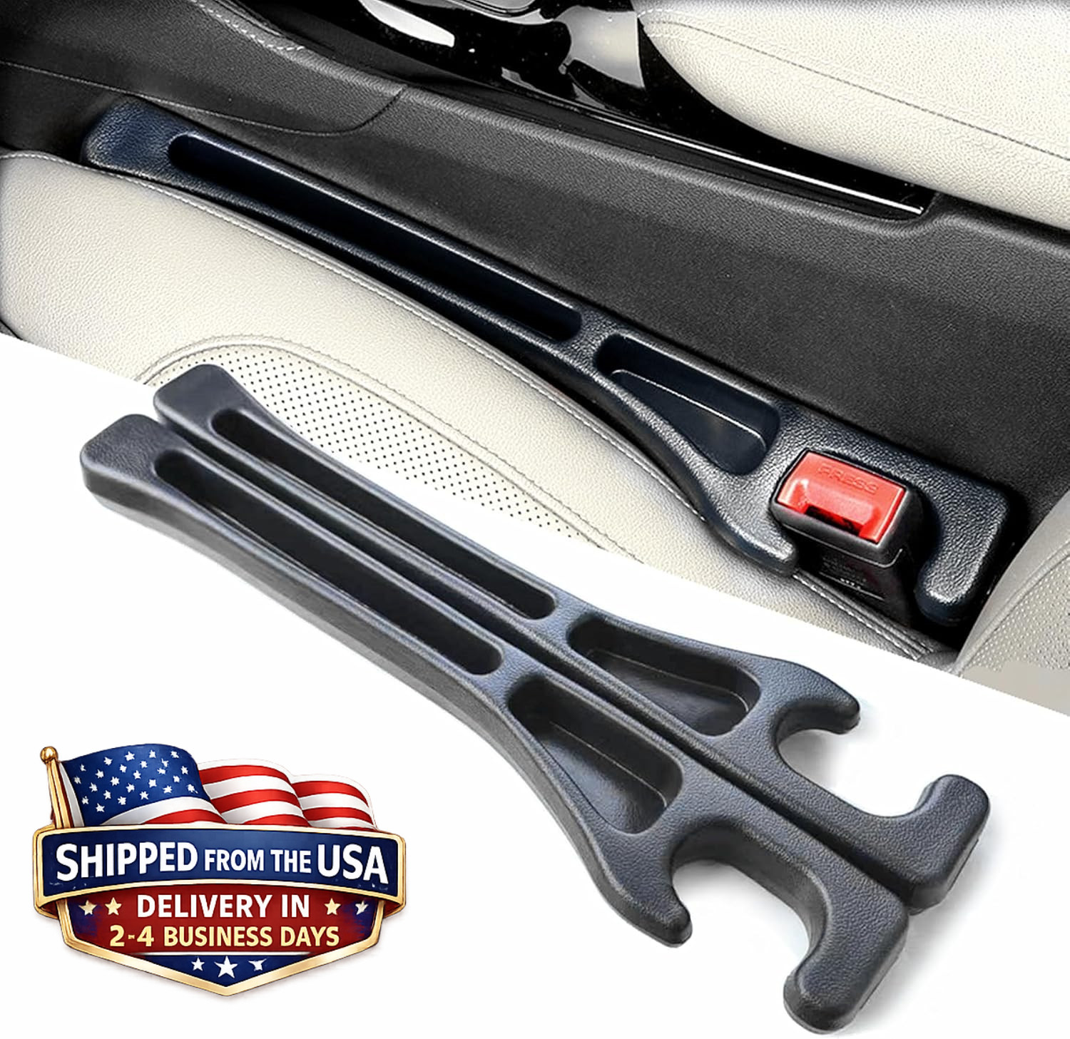 No-Drop Seat Guard, 2 Pack Car Seat Gap Filler Universal Gap Stopper/Catcher to