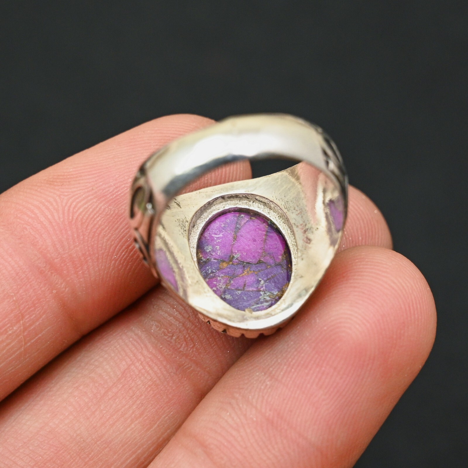 Turquoise Men's Ring 925 Sterling Silver Handmade-Statement Ring All Size-BJ89