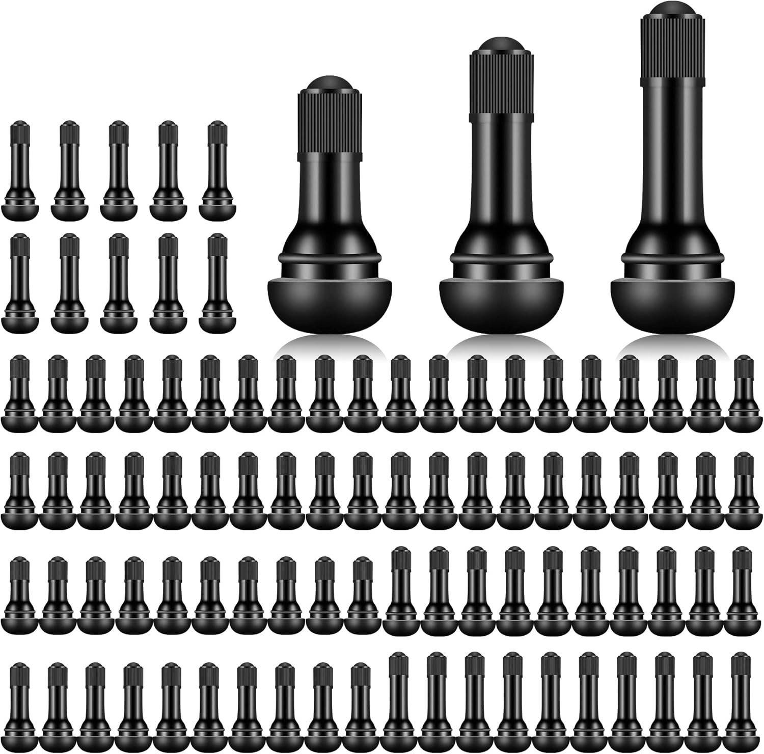 Valve Stems Rubber Black 100pcs MULTI SIZE FROM TR412 TR413 TR414 Tire Tottist