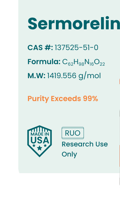 Quality real  Sermorelin , 30MG, 99% Purity powder in sealed bottle- 120 doses
