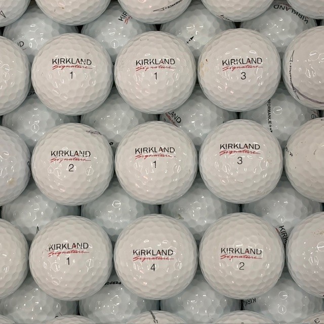 100 Kirkland Bulk Lot Used Golf Balls 4A Near Mint Condition White