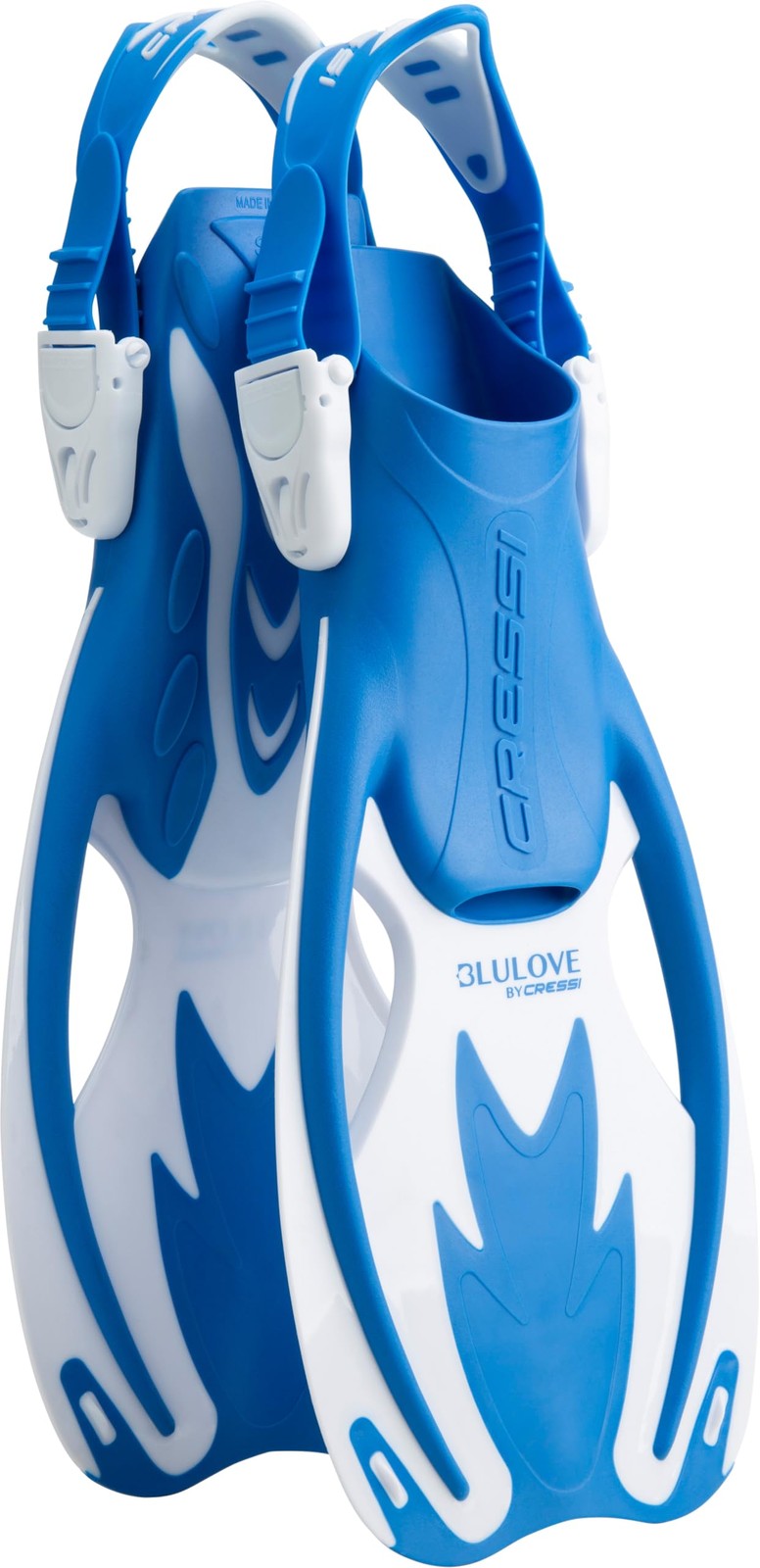 Cressi Rocks fins Short Adjustable L/XL | US Youth 1/6 | EU 32/38, Blue/White