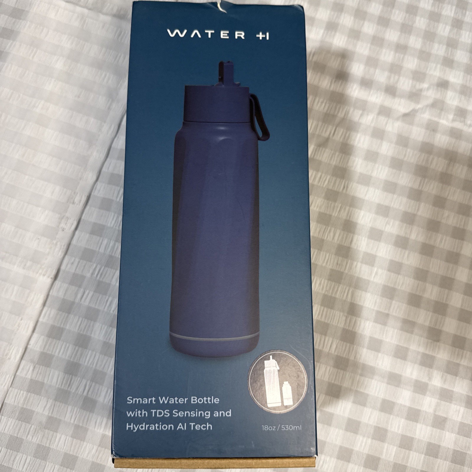 WATERH Smart Water Bottle, 18oz, TDS Hydration AI Tech, Wireless Charging, New