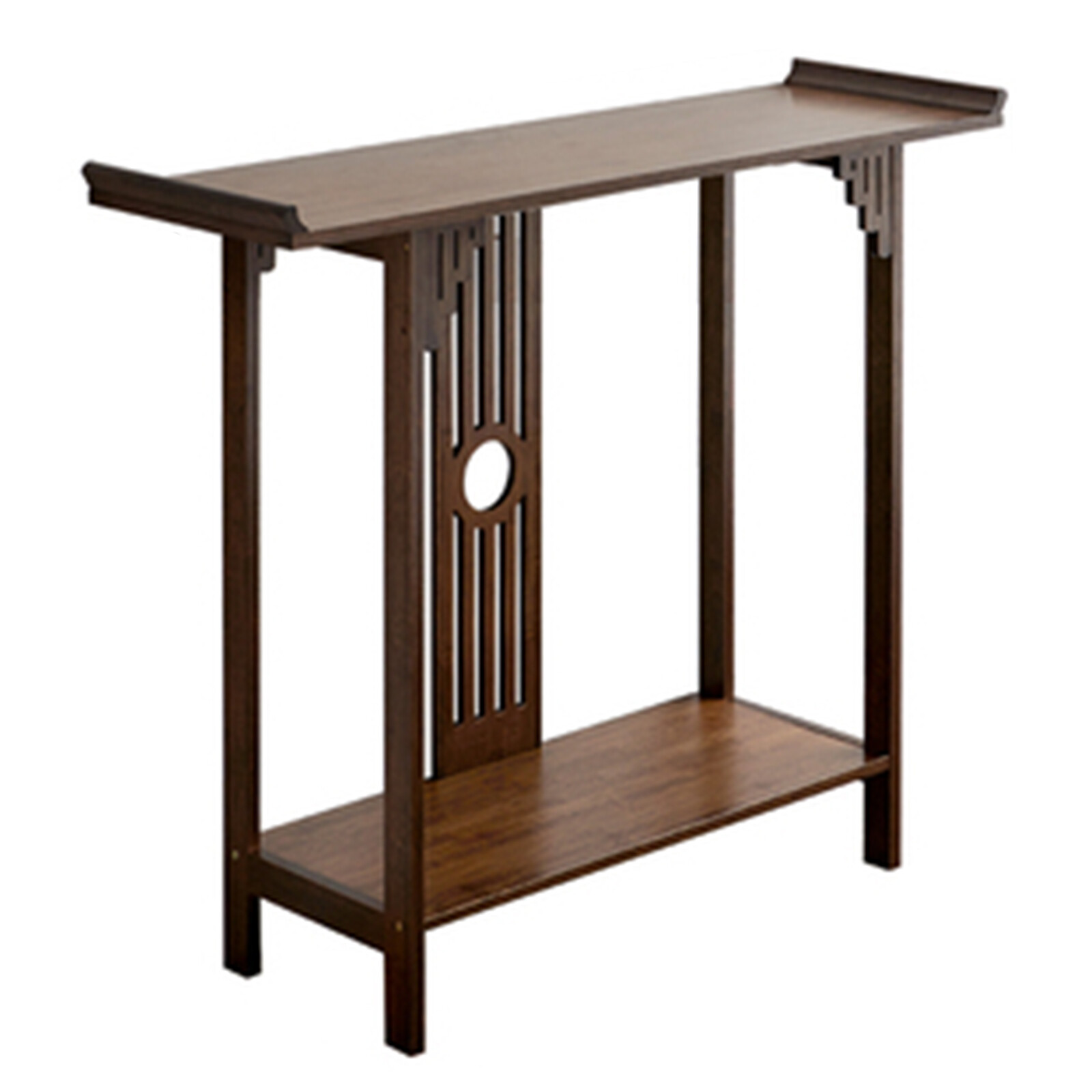 2-Tiers Long and Narrow Side Table Slim Accent Table HOT Versatile Bamboo Table