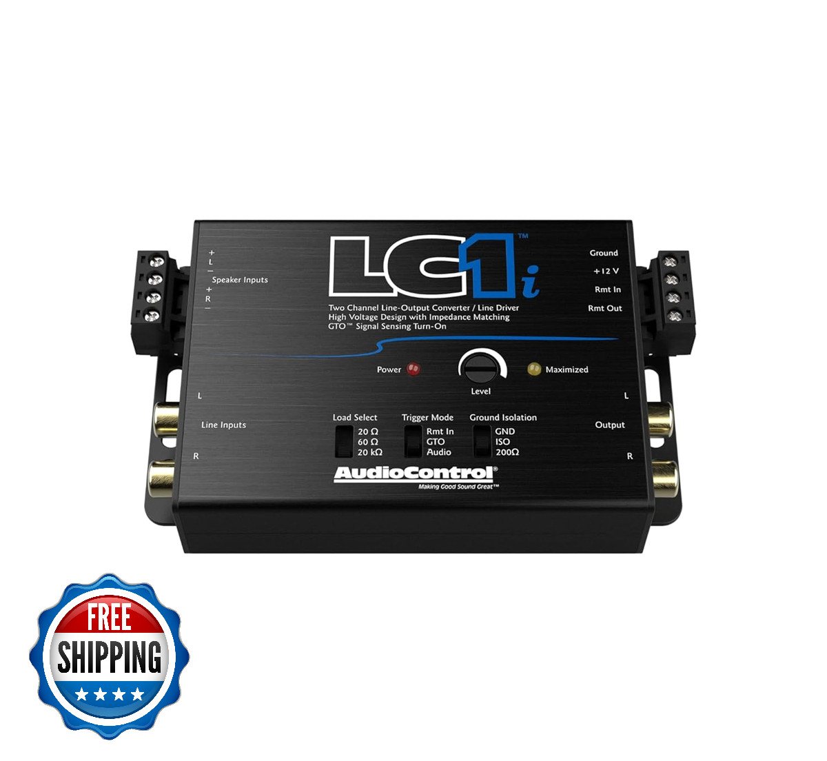 LC1i 2-Channel Line Output Converter for Car Audio, Adds Amp to Factory Radio