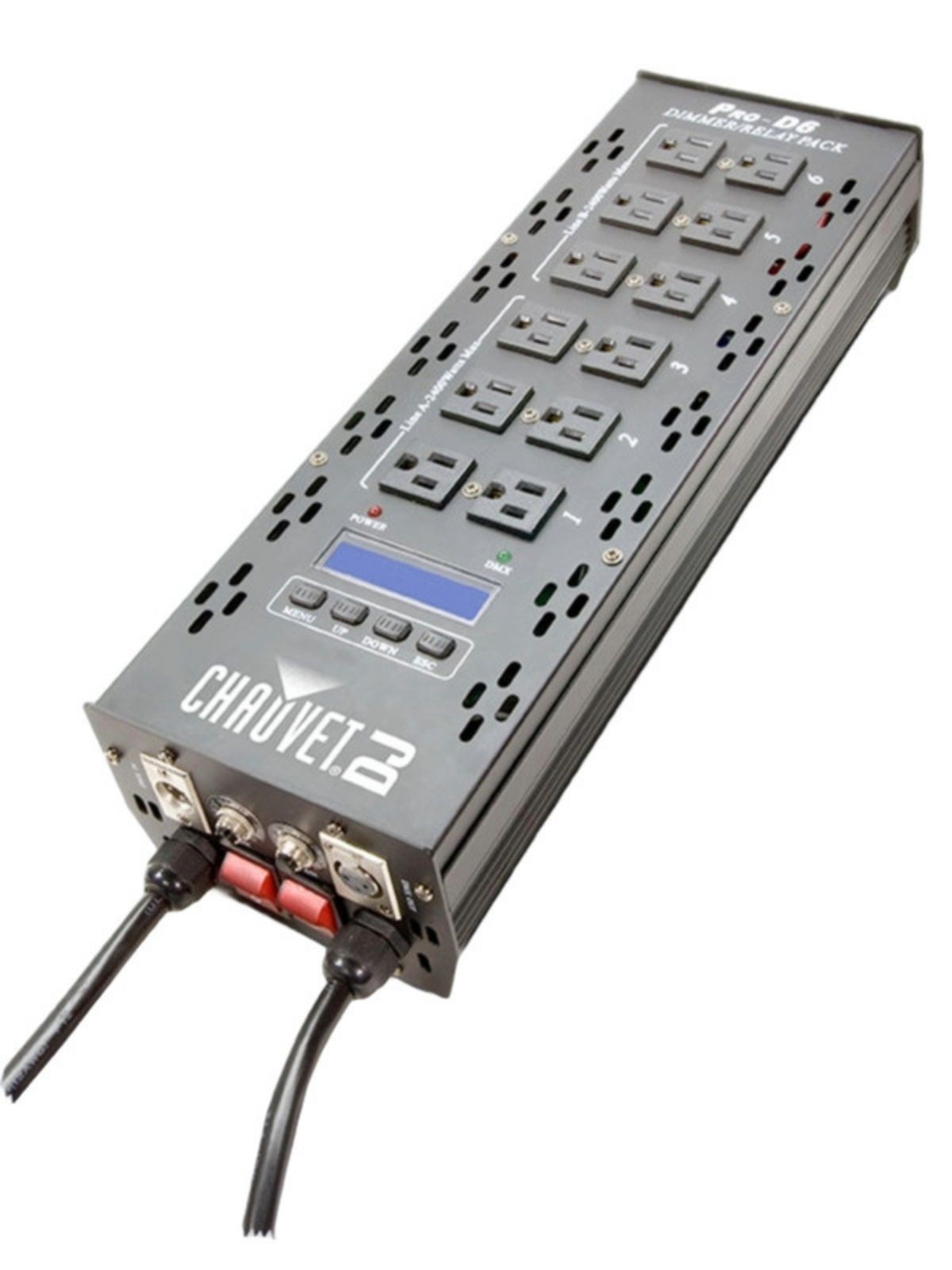 Chauvet DJ PRO-D6 DMX 512 6-Channel Dimmer / Relay Switch Pack 20 Amp Connector