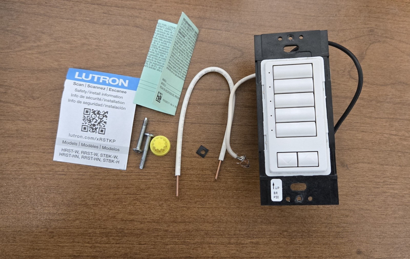 Lutron RBLB-5W-RL WHITE Pulled From Working System, Good Gently Used Condition