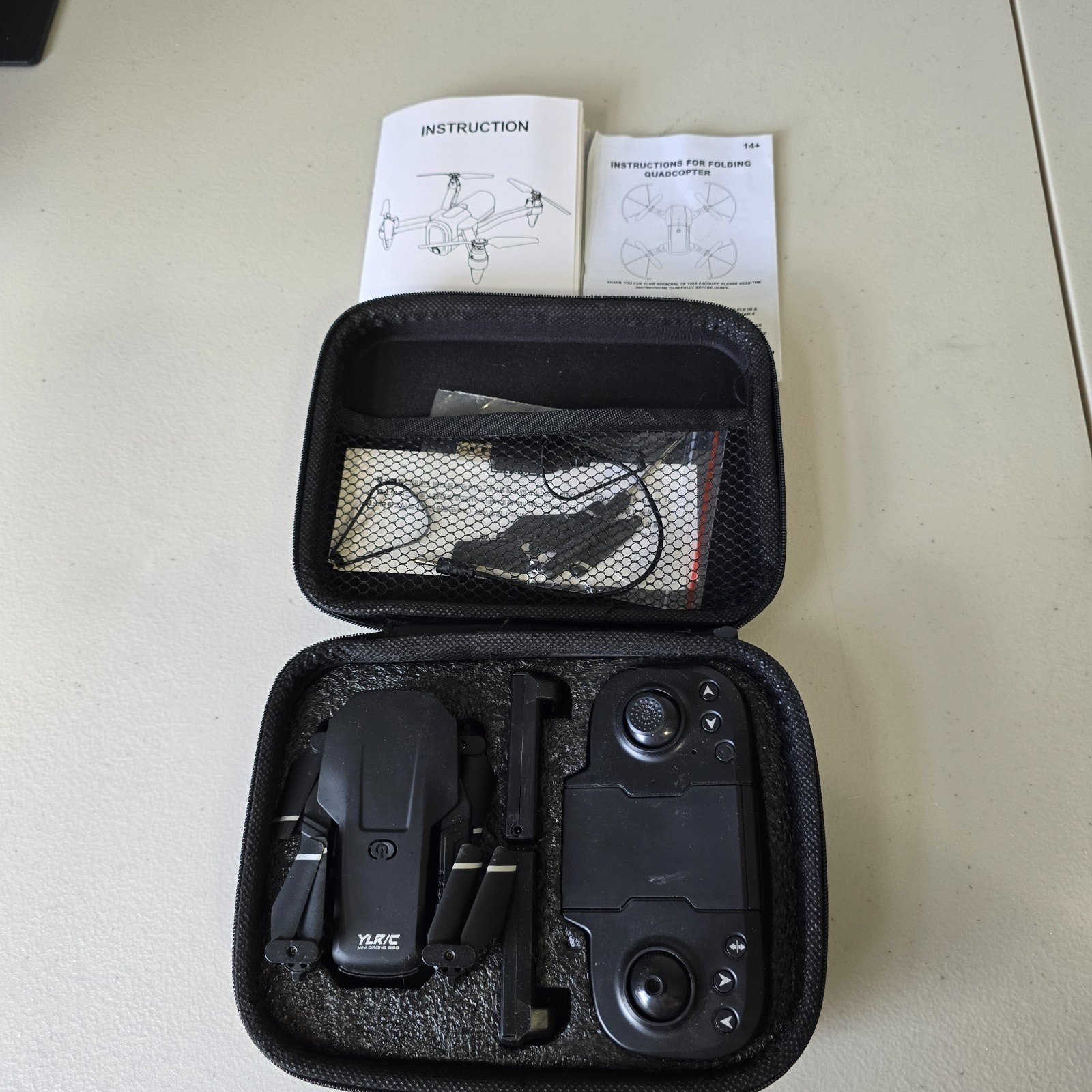 JLR/C S68 Mini Drone Foldable Remote Control W/ Case, Charger & 3 Batteries