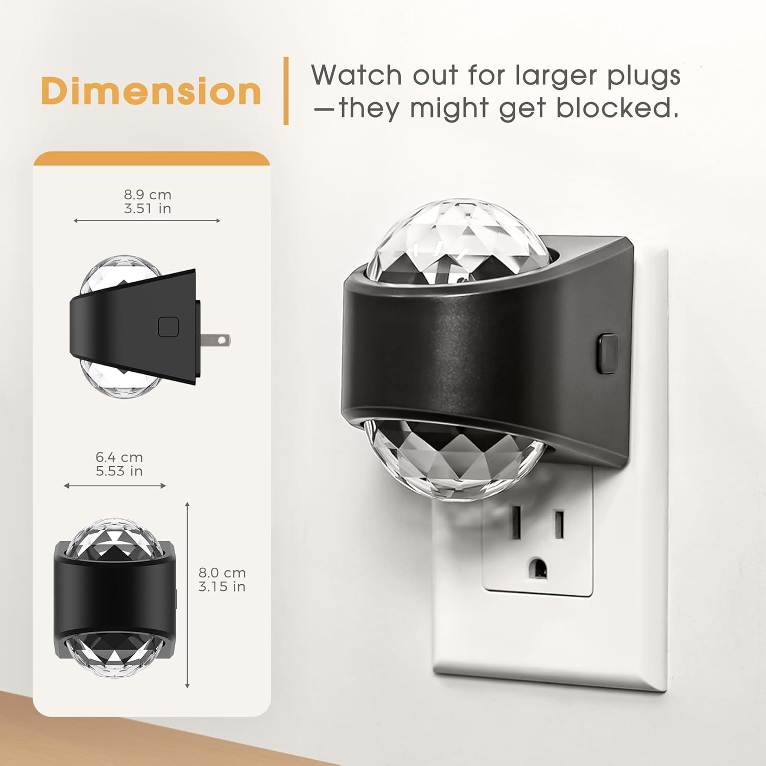 Night Light, Night Lights Plug into Wall, LED Projector Night Light, Soft White