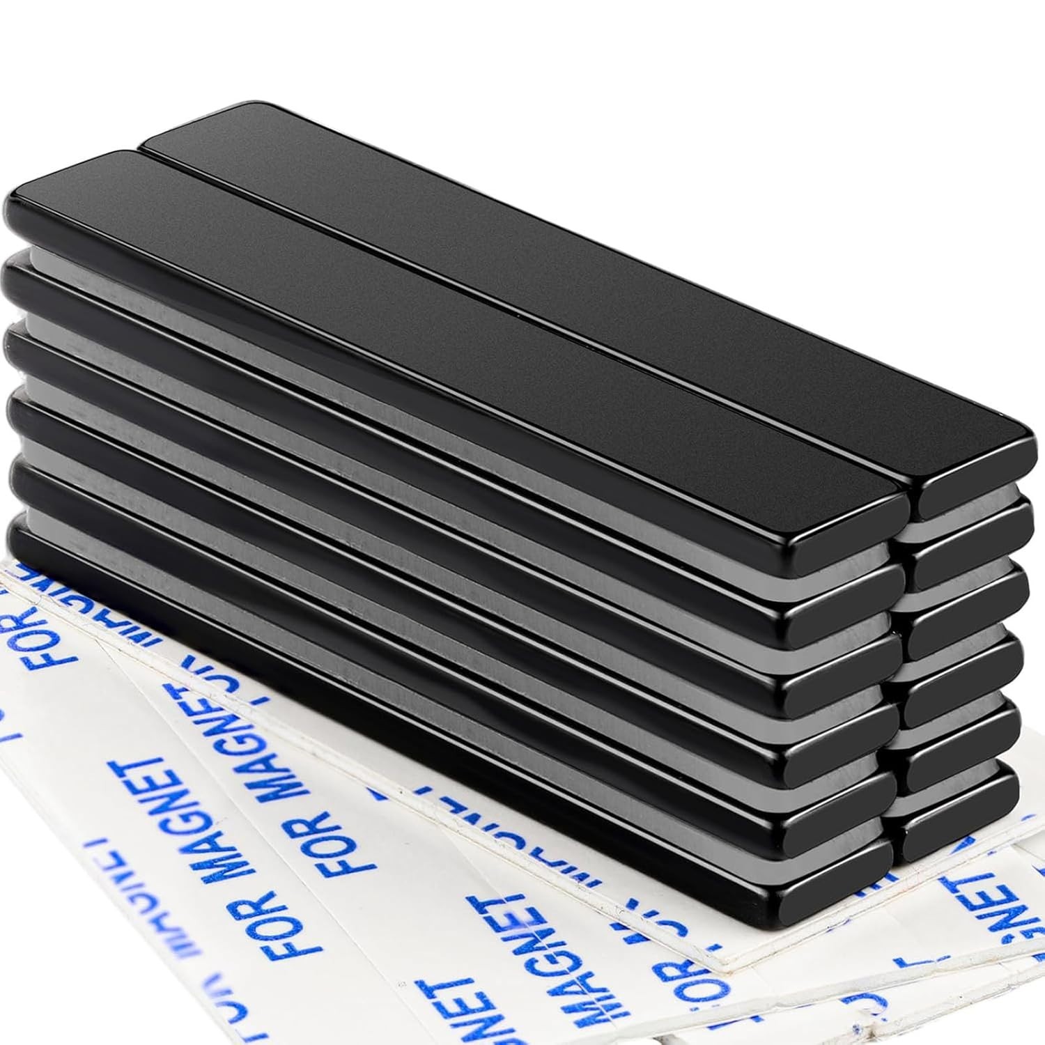 Strong Adhesive Neodymium Magnets - 12 Pack for Organizing & Creative Projects