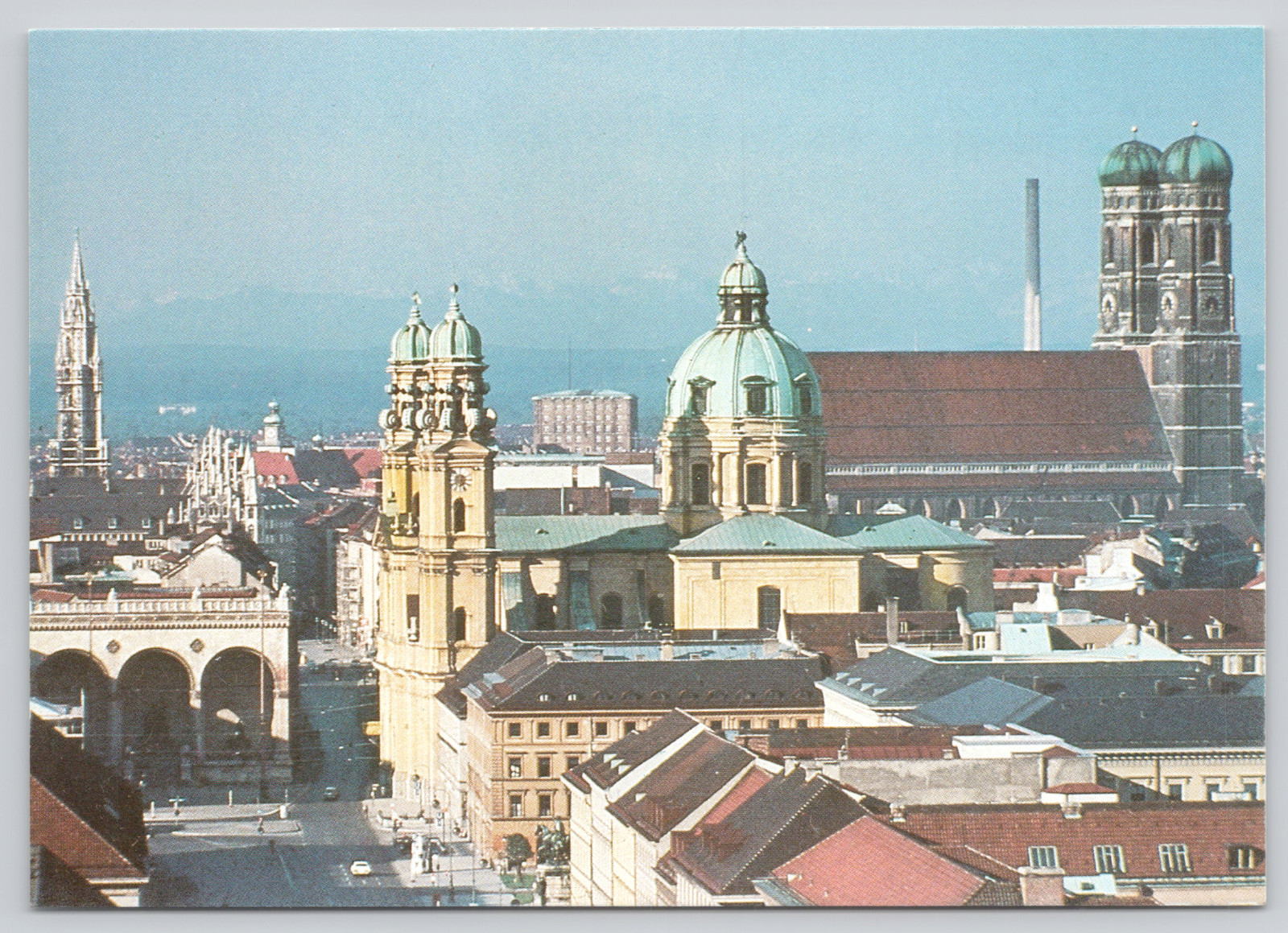 Postcard Lufthansa Airline Flights from New York to Munich Germany Advertising