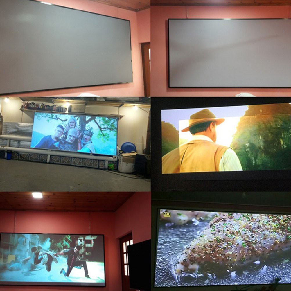 Outdoor Projection Screen Retractable Projector Portable Curtain