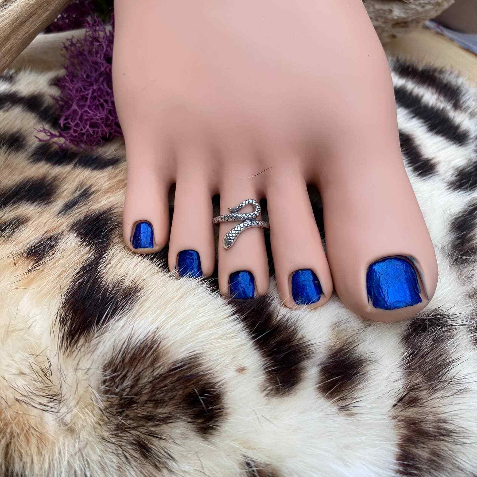 Snake Sterling Silver Toe Ring Midi Ring