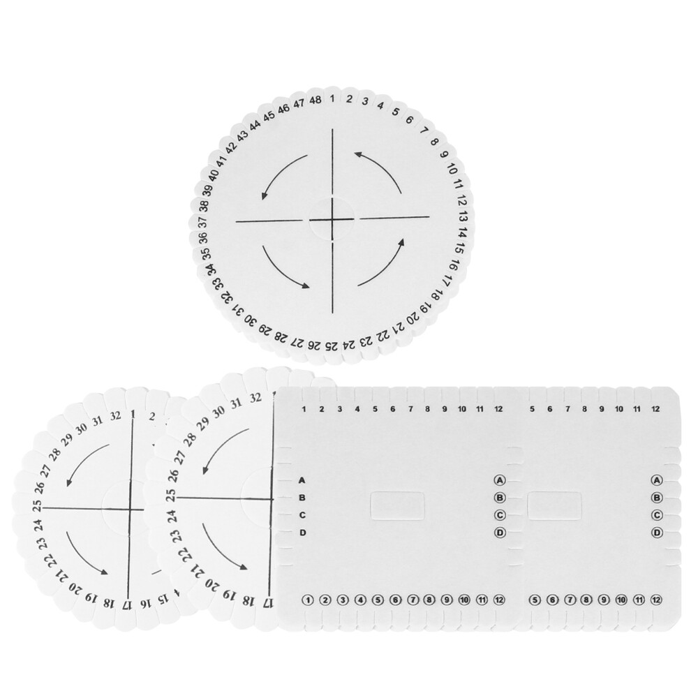 5PCS Square Kumihimo Disc Kumihimo Round Disk Bracelet String Cord Plate