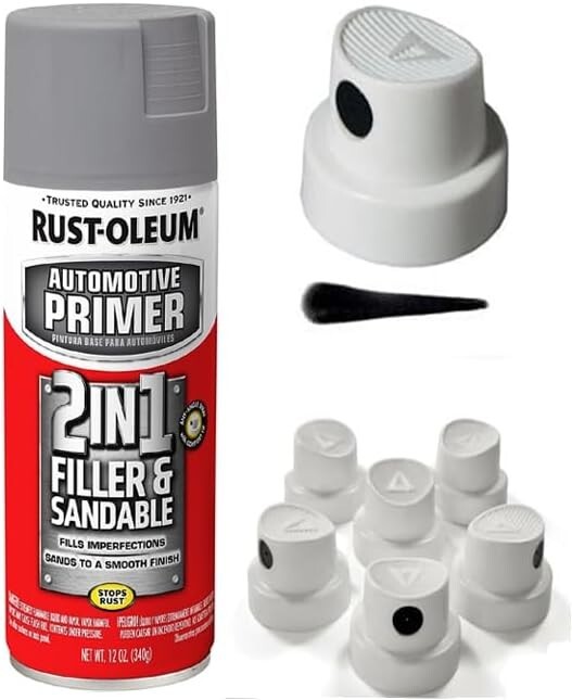 5 Spray Nozzles for Rust-Oleum Automotive Primer Spray Paint - NO CAN