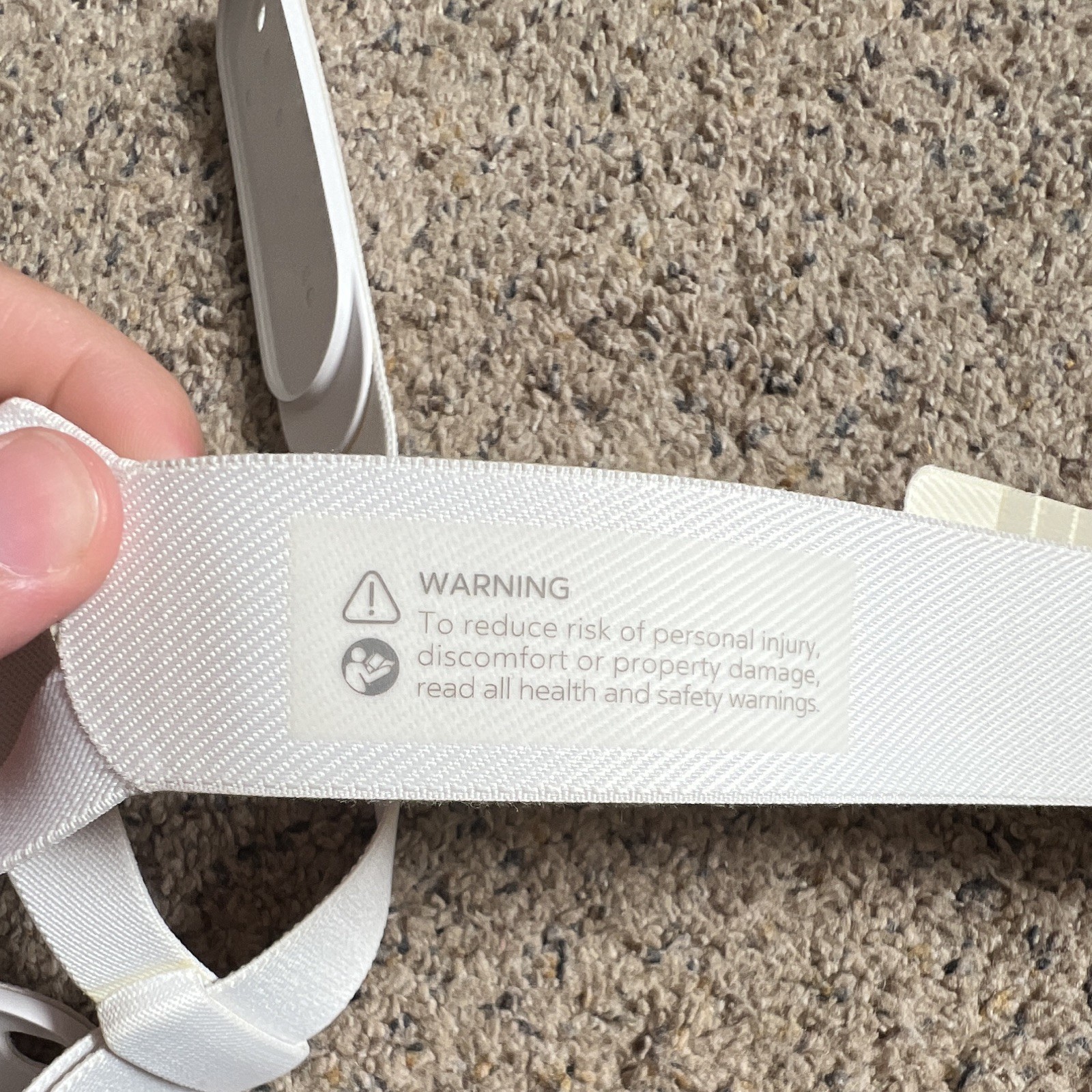 White VR Headset Replacement Head Strap, Adjustable Support Strap for Headset