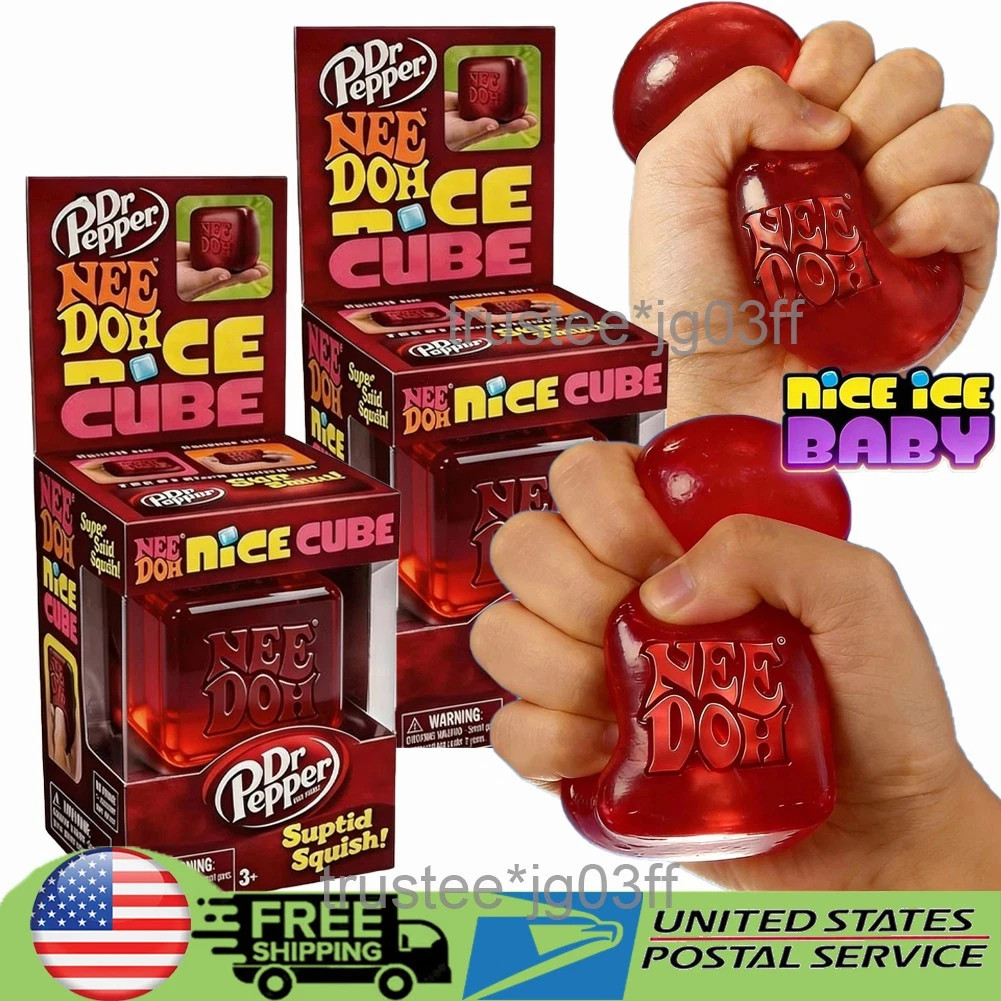 1~3PCS Needoh Limited Edition Dr Pepper Nice Cube Suptid Squish Stress Relief