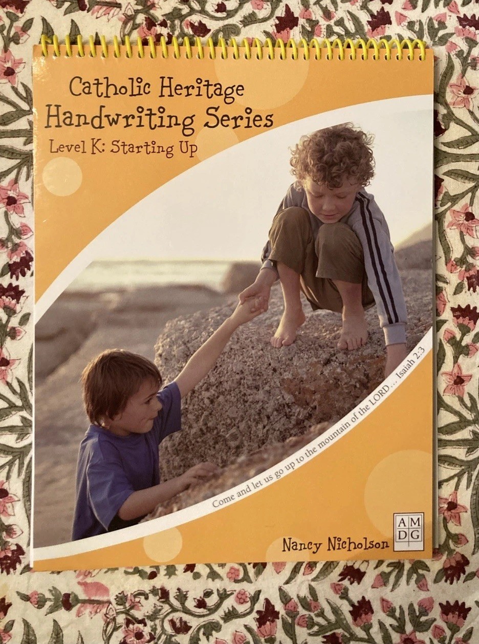 Catholic Heritage Handwriting Level K Starting Up Nancy Nicholson CHC - NEW!!