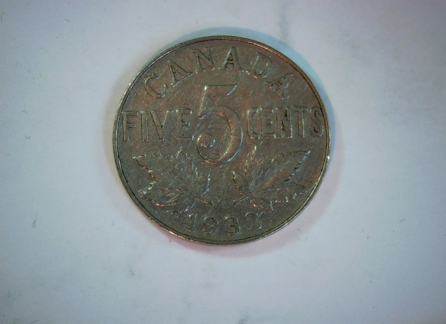 Canada 1932 5 Cents George V 5 Cents (Large ) Coin