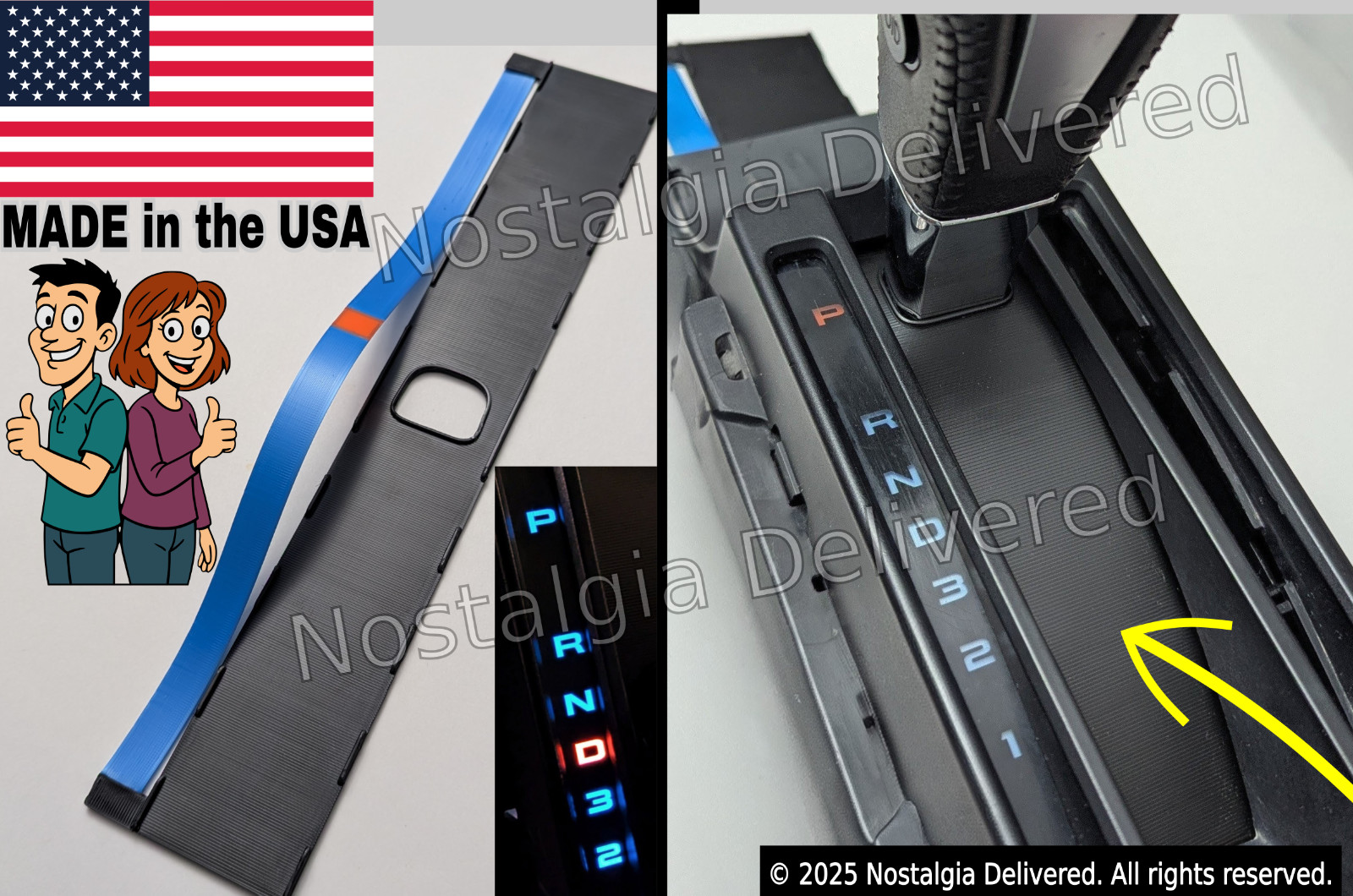 Shifter Slider w/ Gear Indicator | Fits 2010-2012 Ford Mustang | TPU Replacment