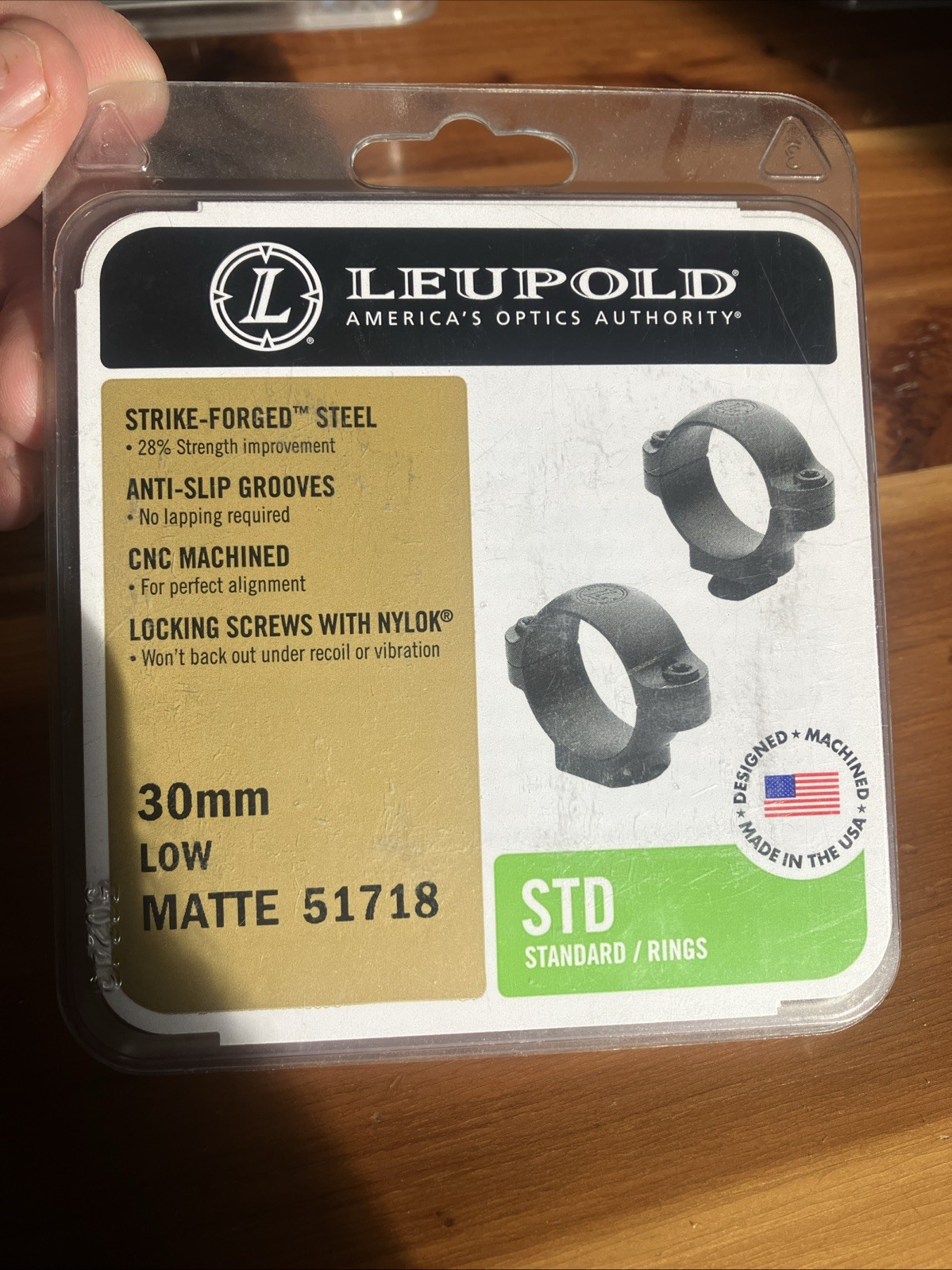 Leupold STD Standard 30mm Low Matte Scope Rings 51718