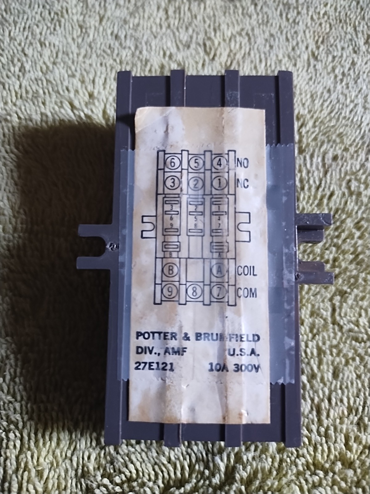 Pottor & Brumfield 27E121 Relay Base Socket 11 Pin Electrical Gray New