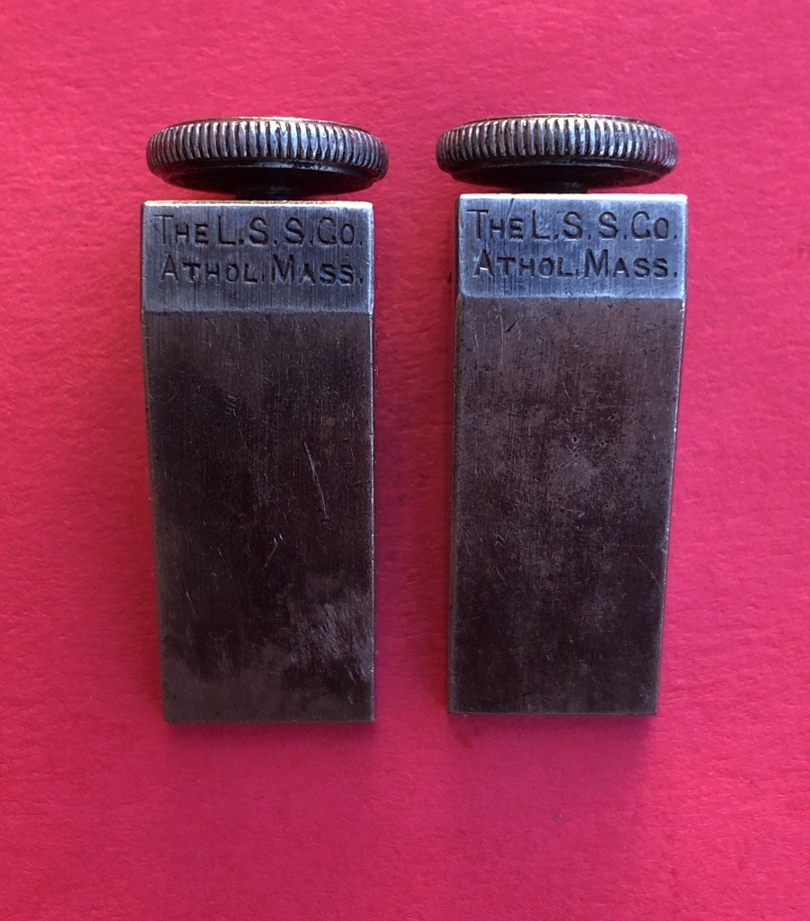 Vintage Starrett No. 298 Key Seat Rule Clamp Set : The L. S. S. Co. ATHOL MASS.